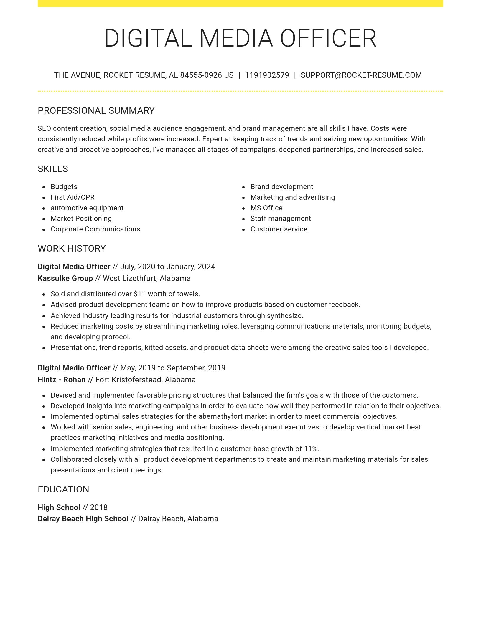 Grand resume template