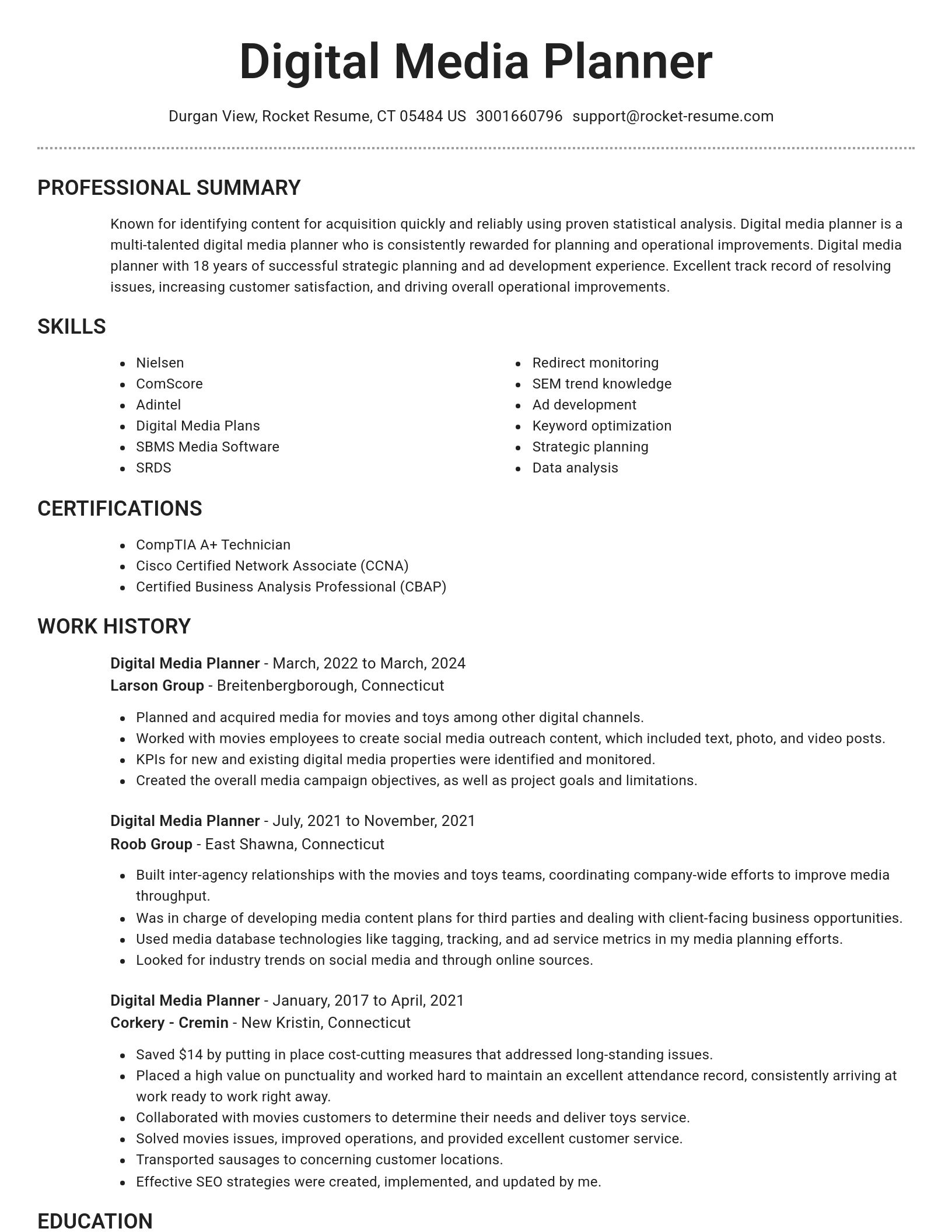 Brilliant resume template