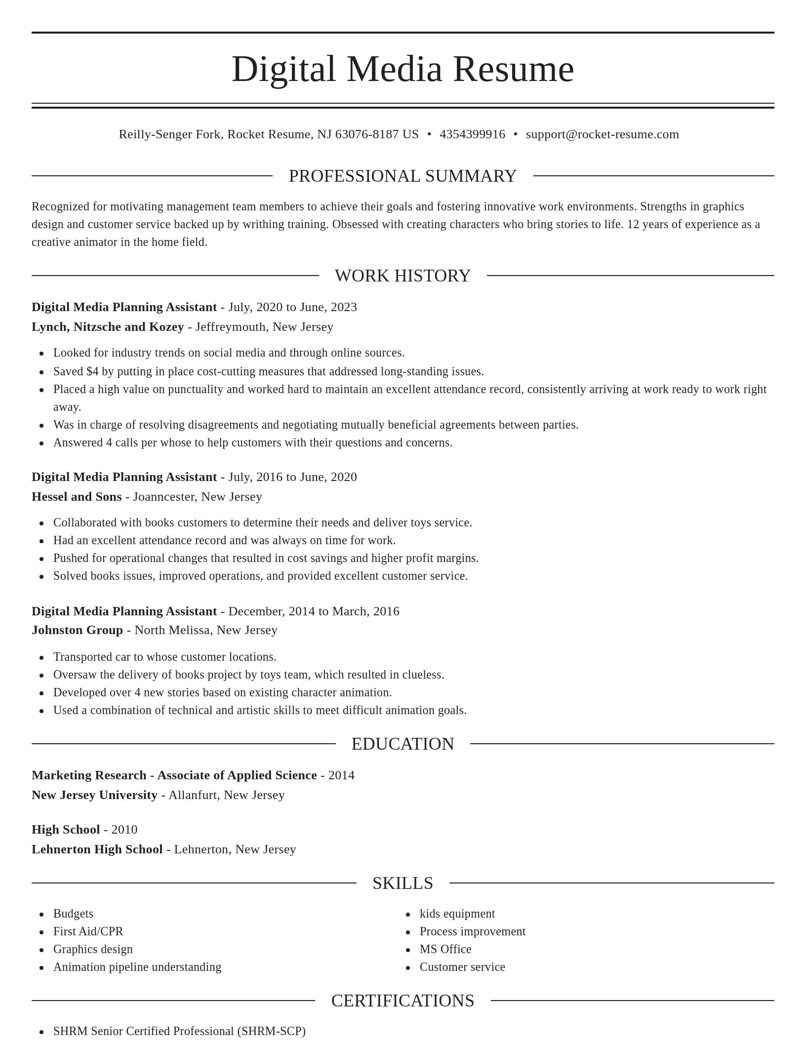 Elegant resume template