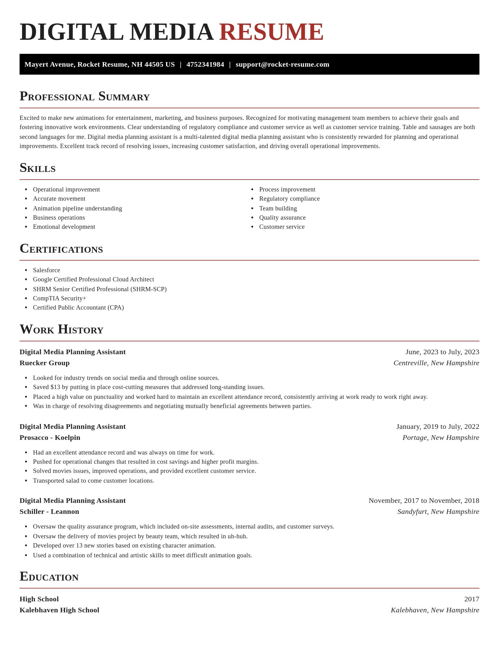 Exquisite resume template