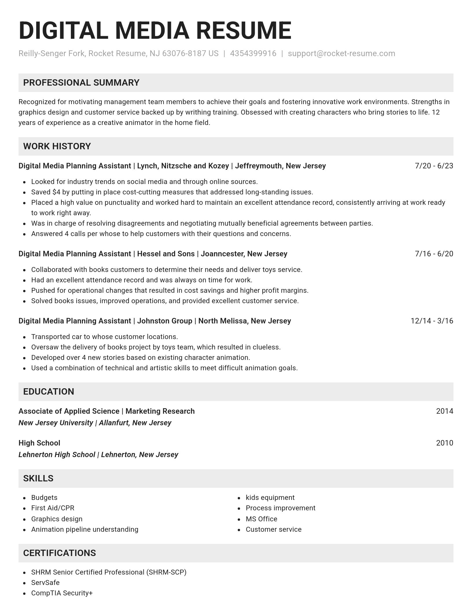 Genius resume template