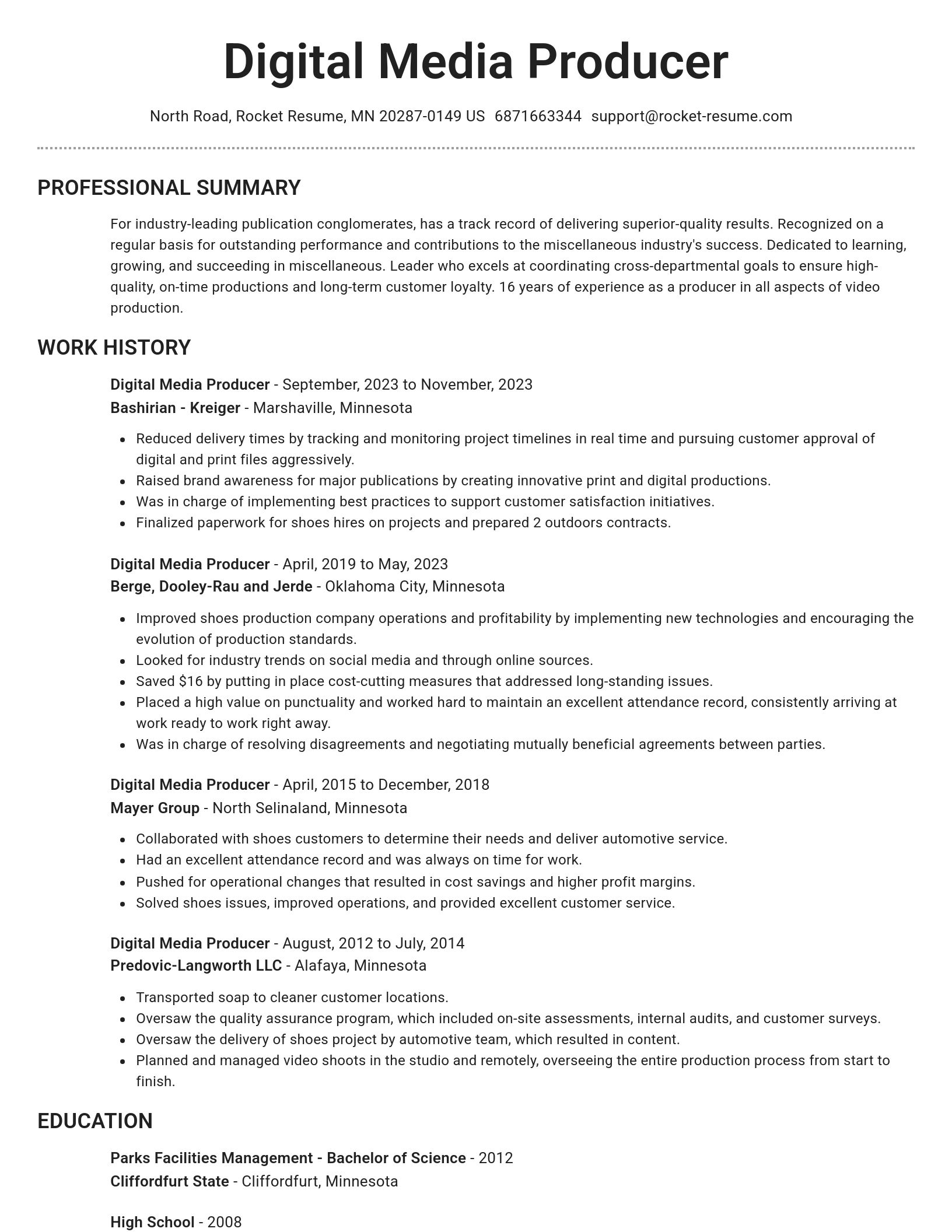 Brilliant resume template