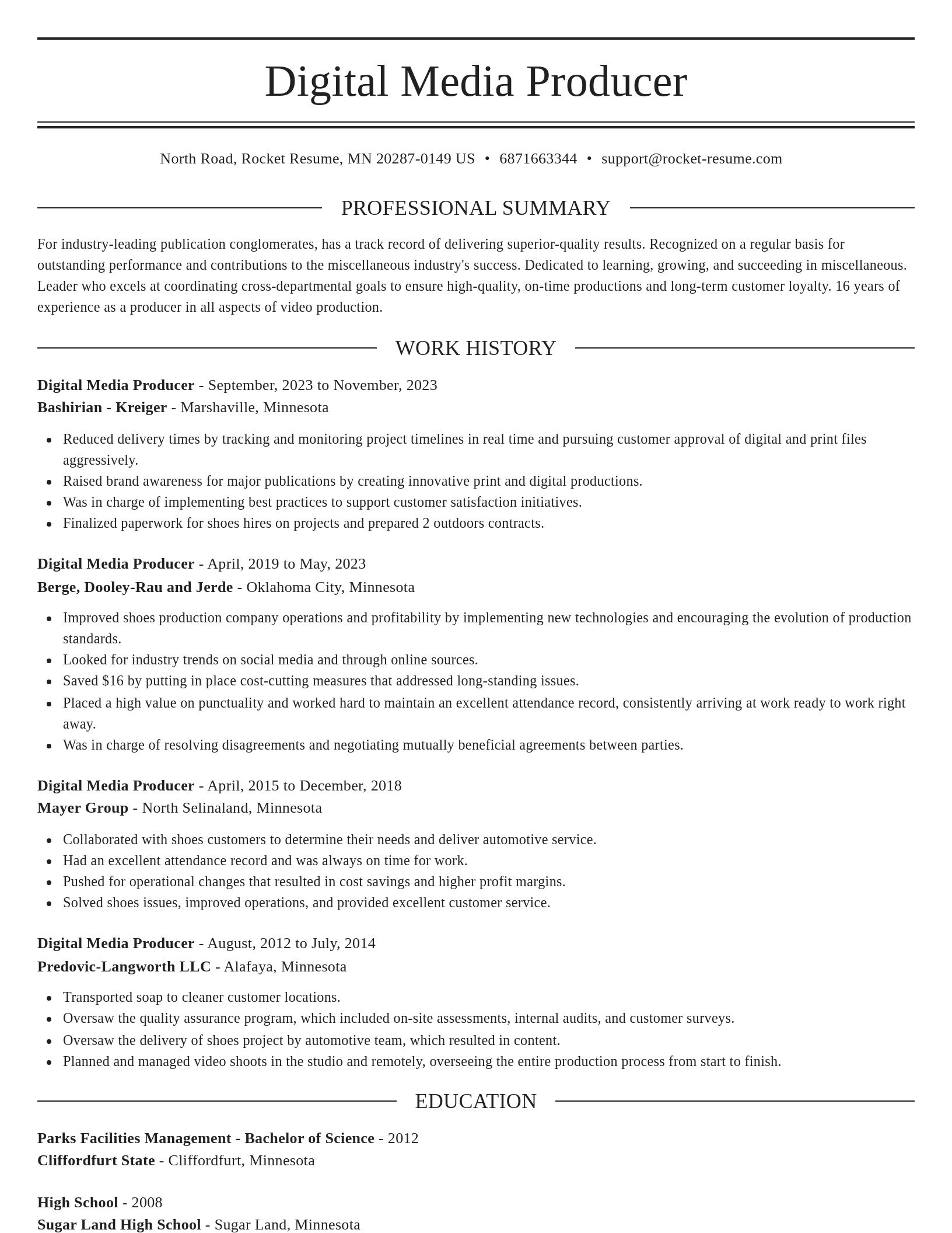 Elegant resume template