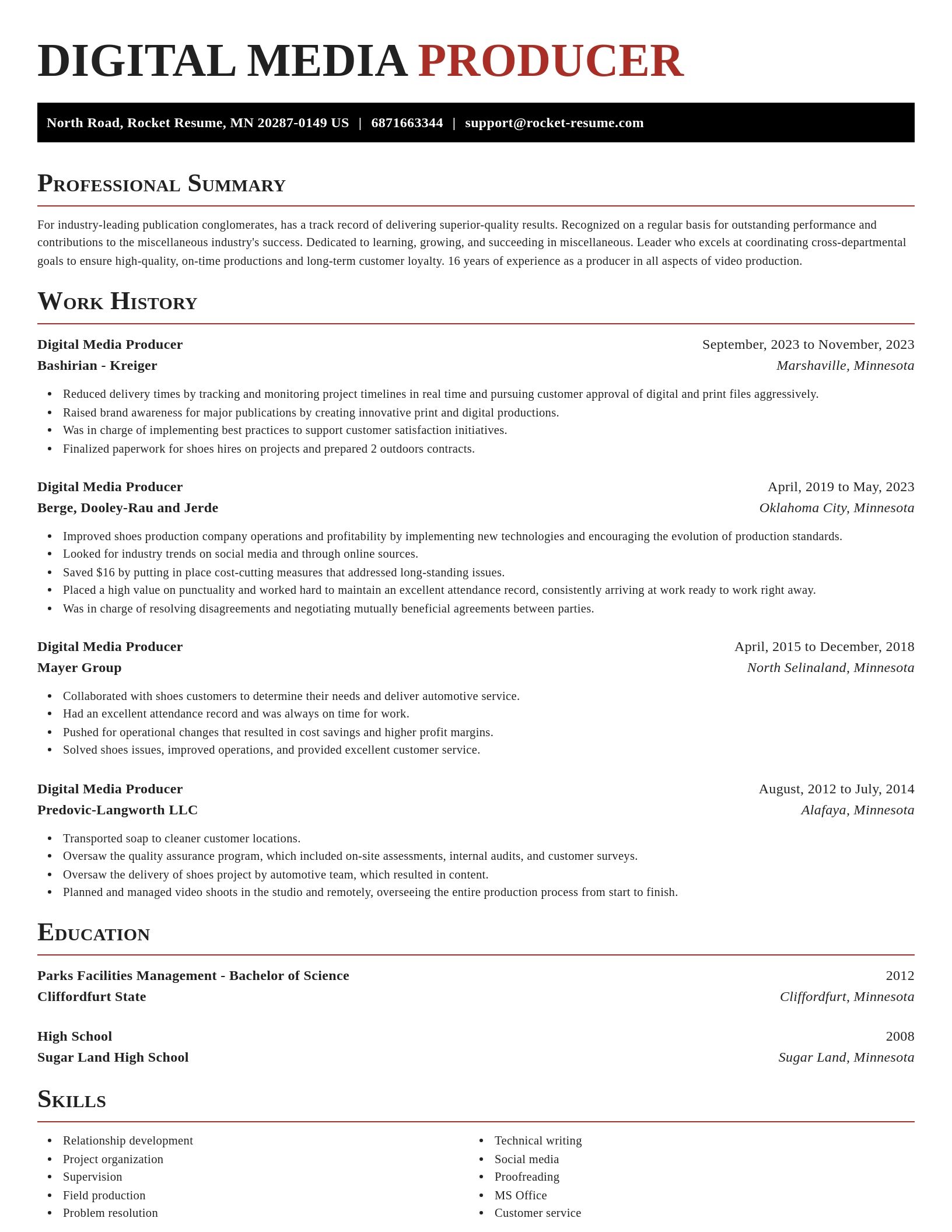 Exquisite resume template