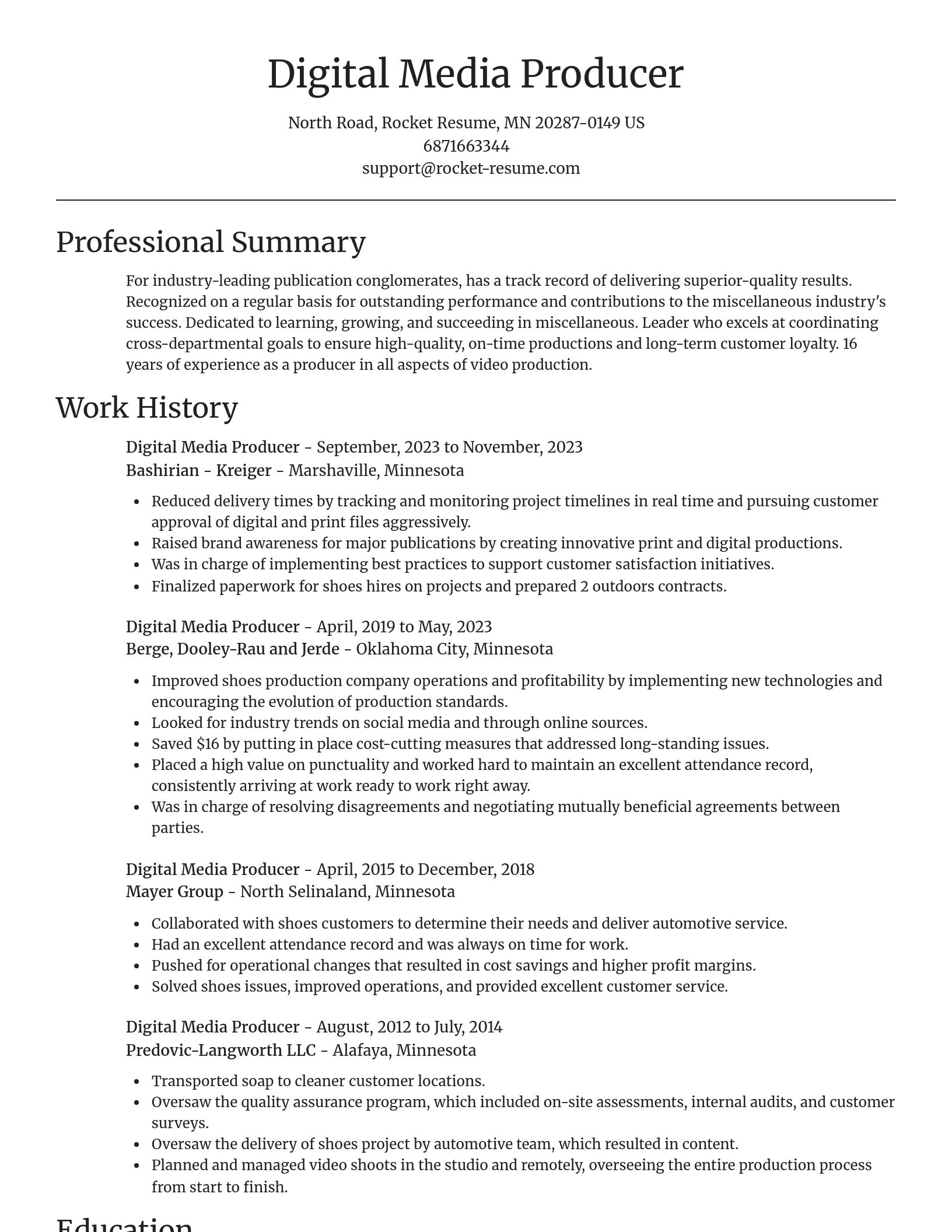 Focal Point resume template