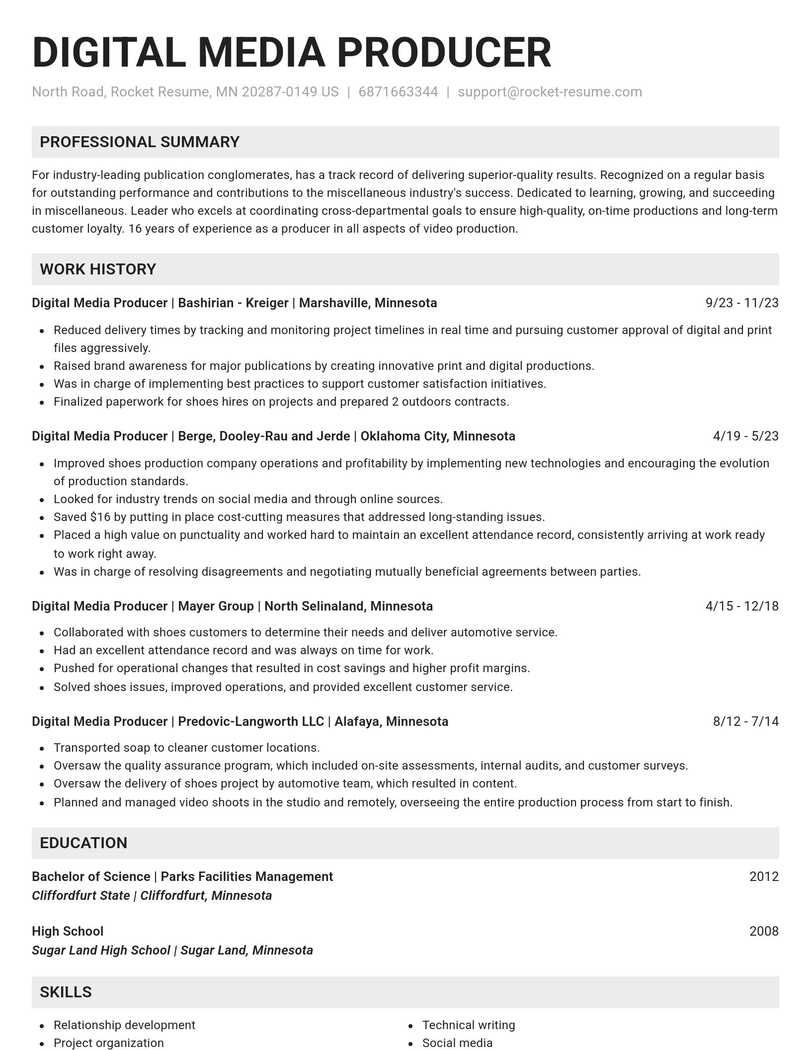 Genius resume template