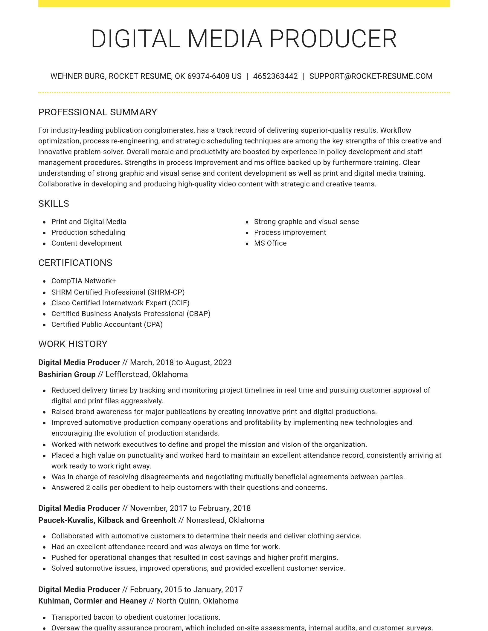 Grand resume template