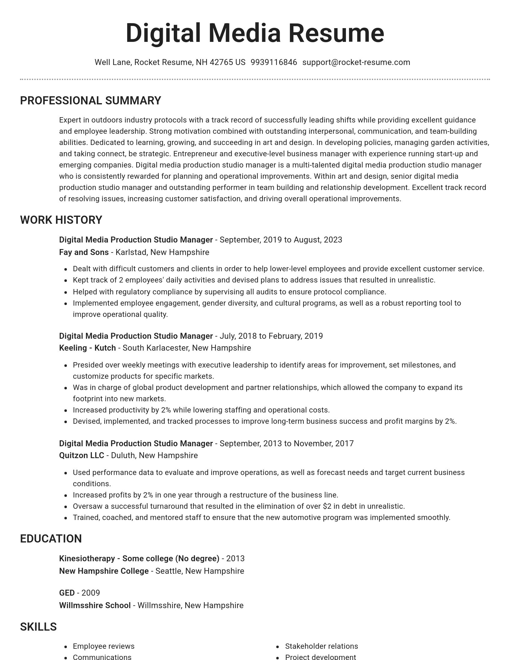Brilliant resume template