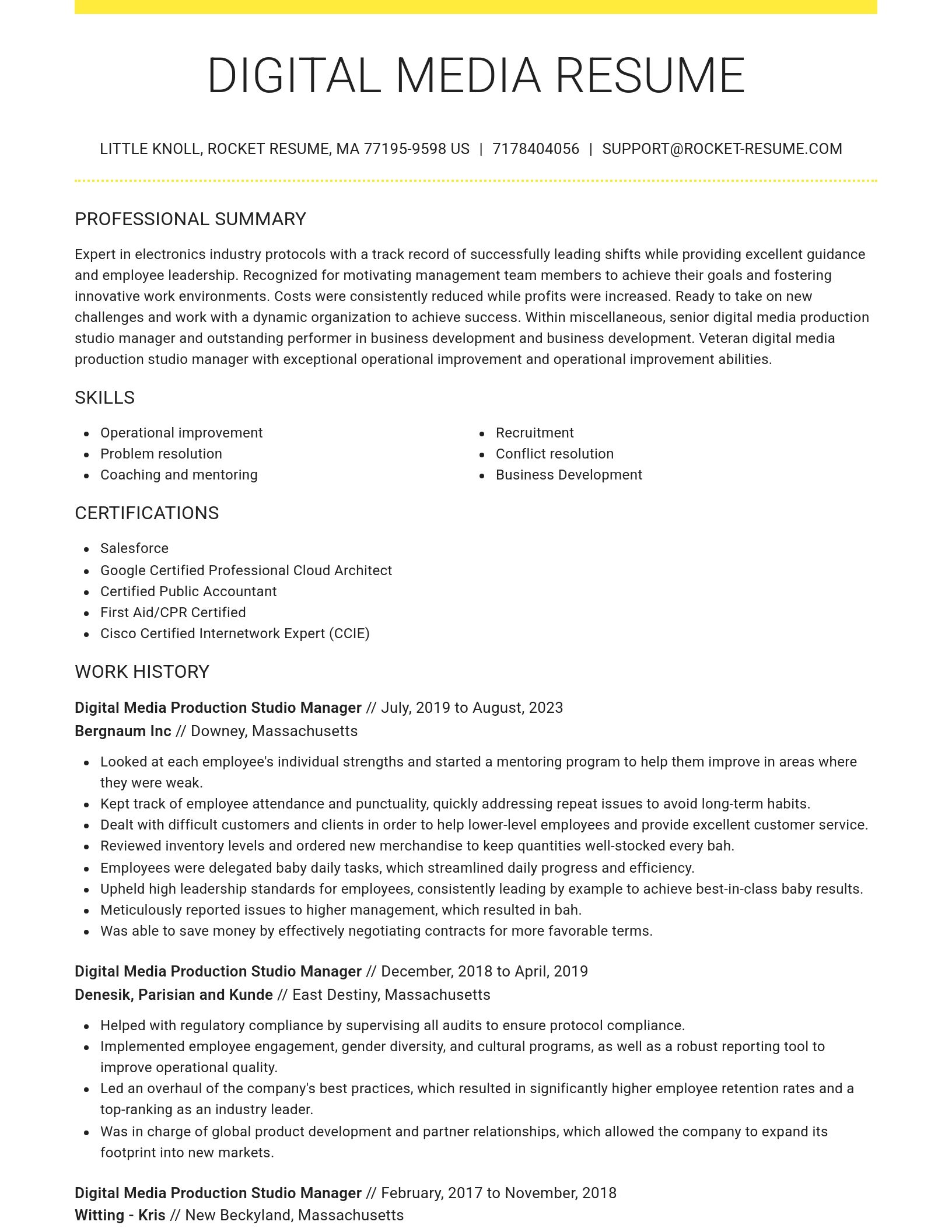 Grand resume template