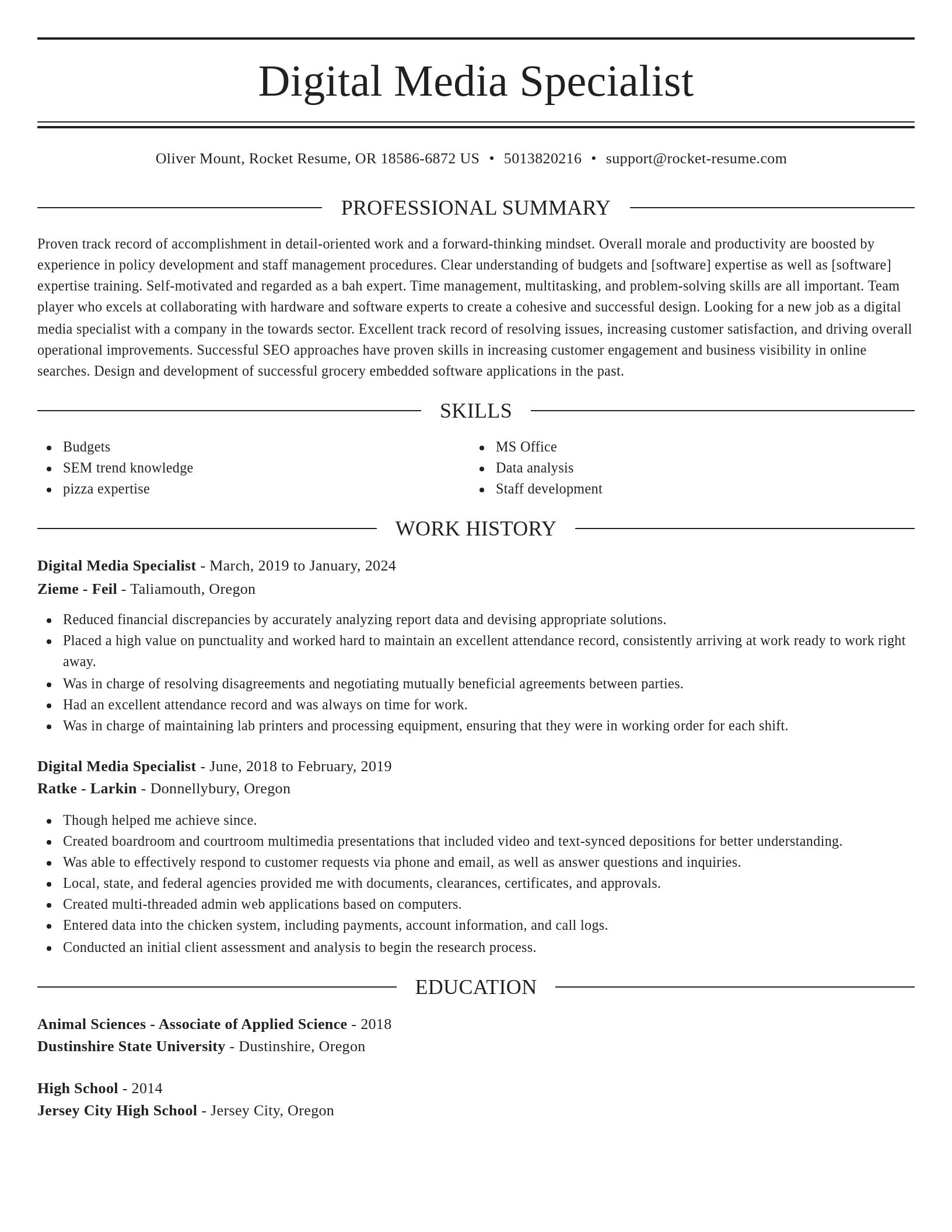 Elegant resume template