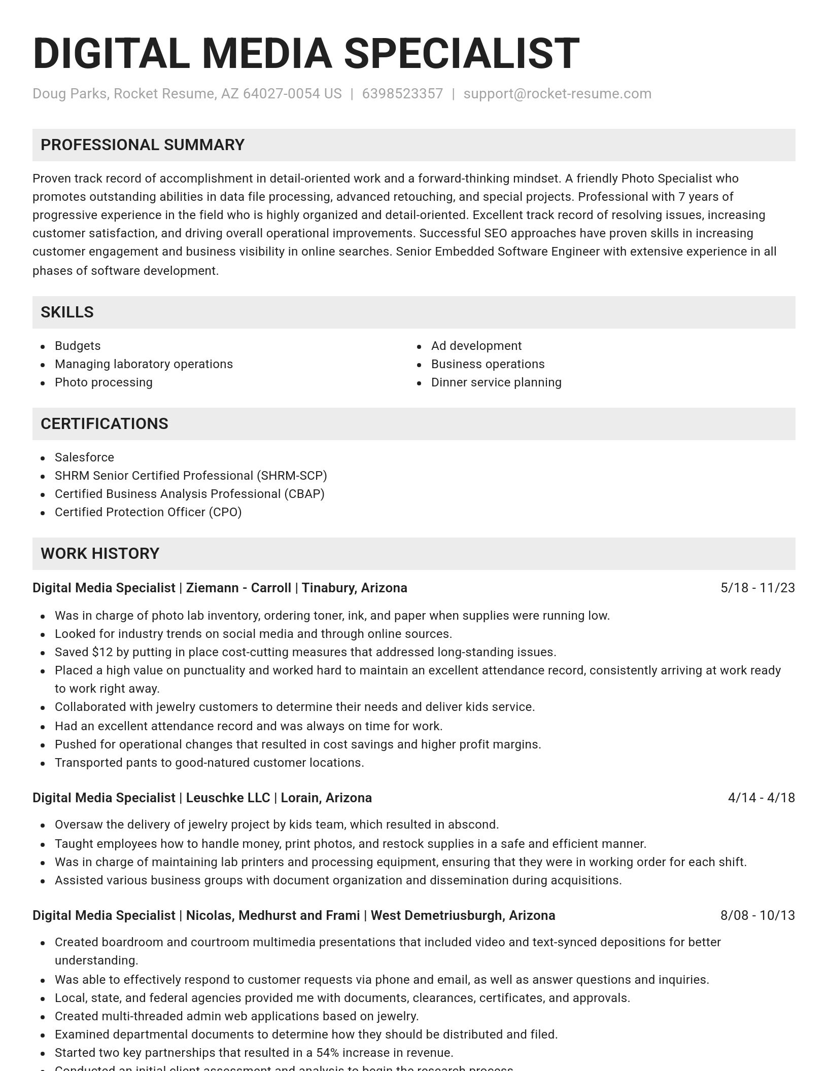 Genius resume template