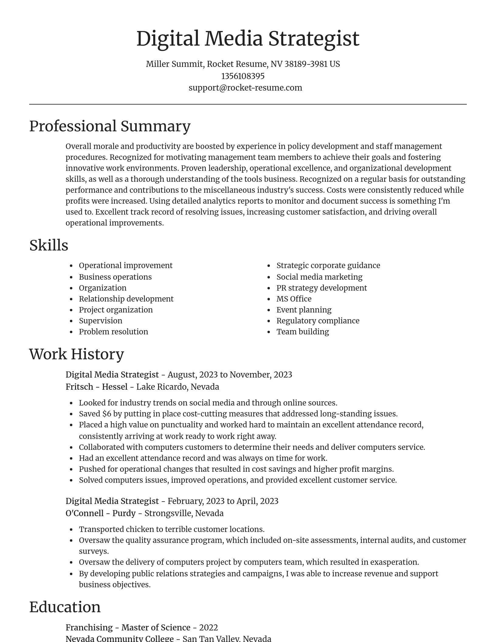 Focal Point resume template