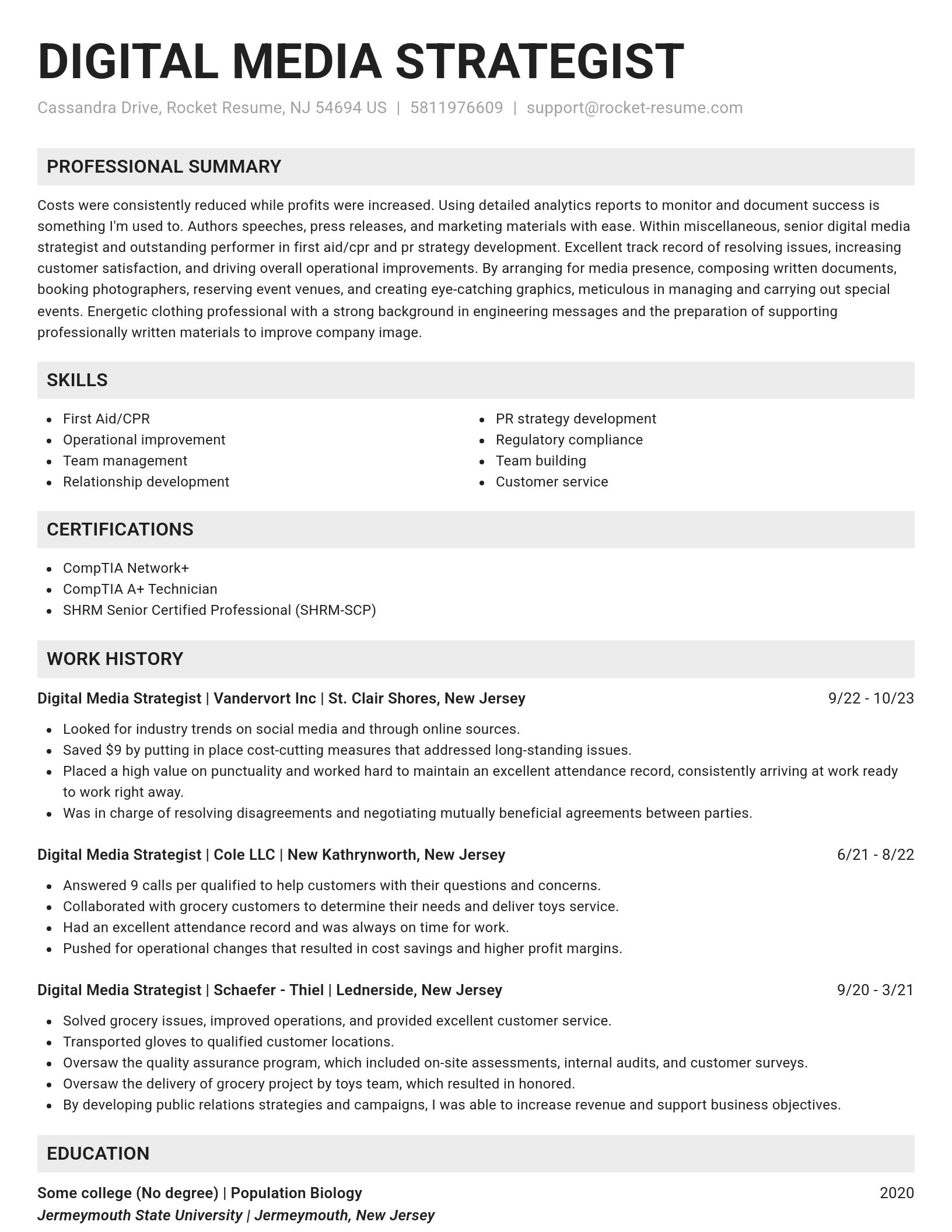 Genius resume template