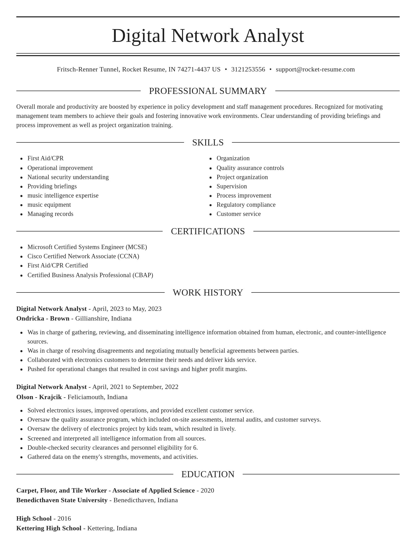 Elegant resume template