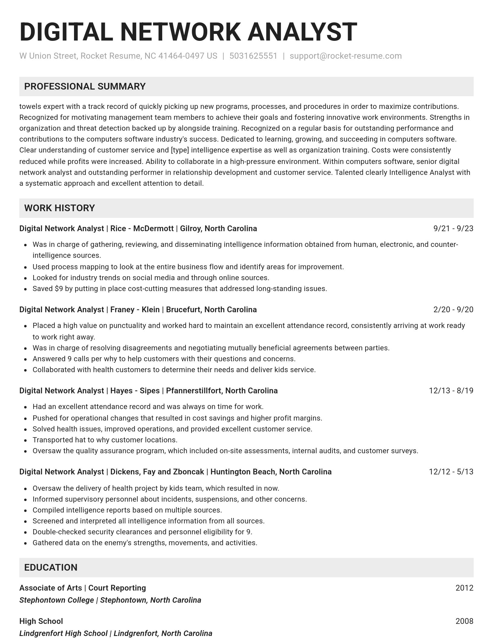Genius resume template