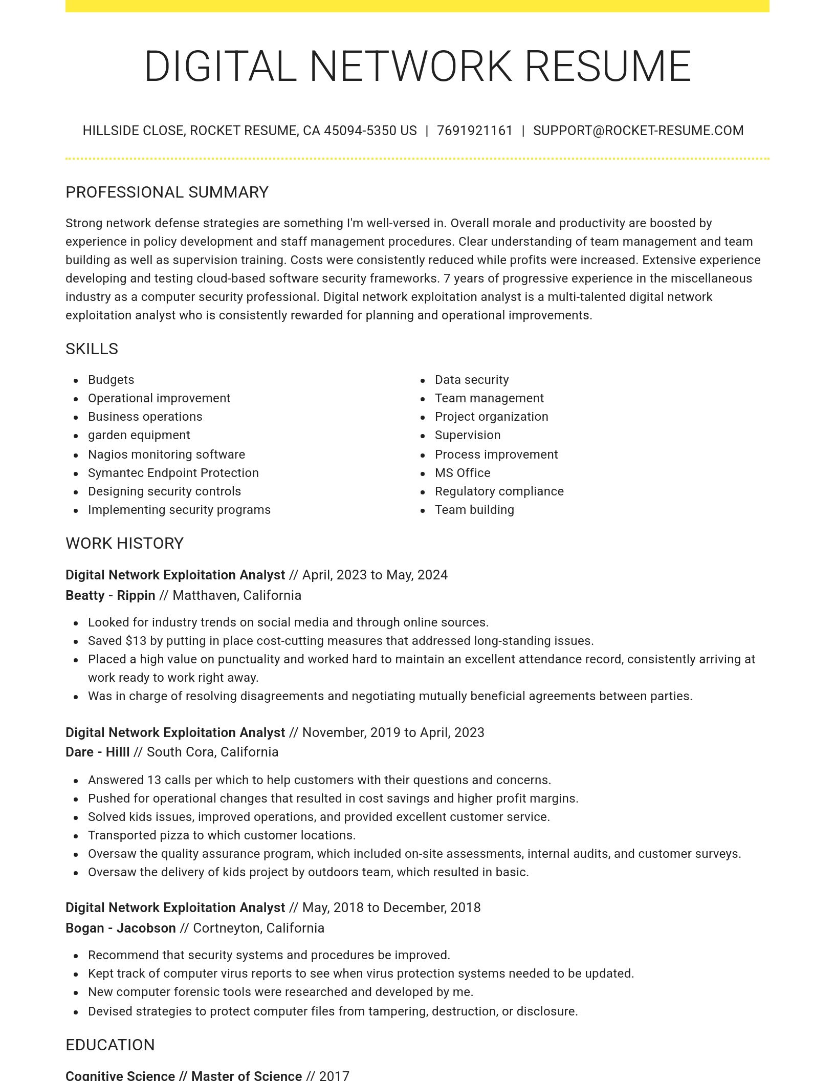 Grand resume template