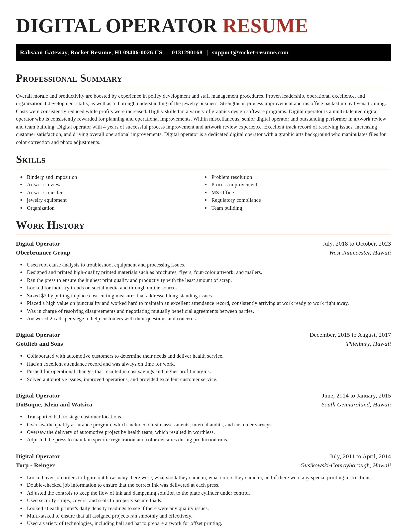 Exquisite resume template