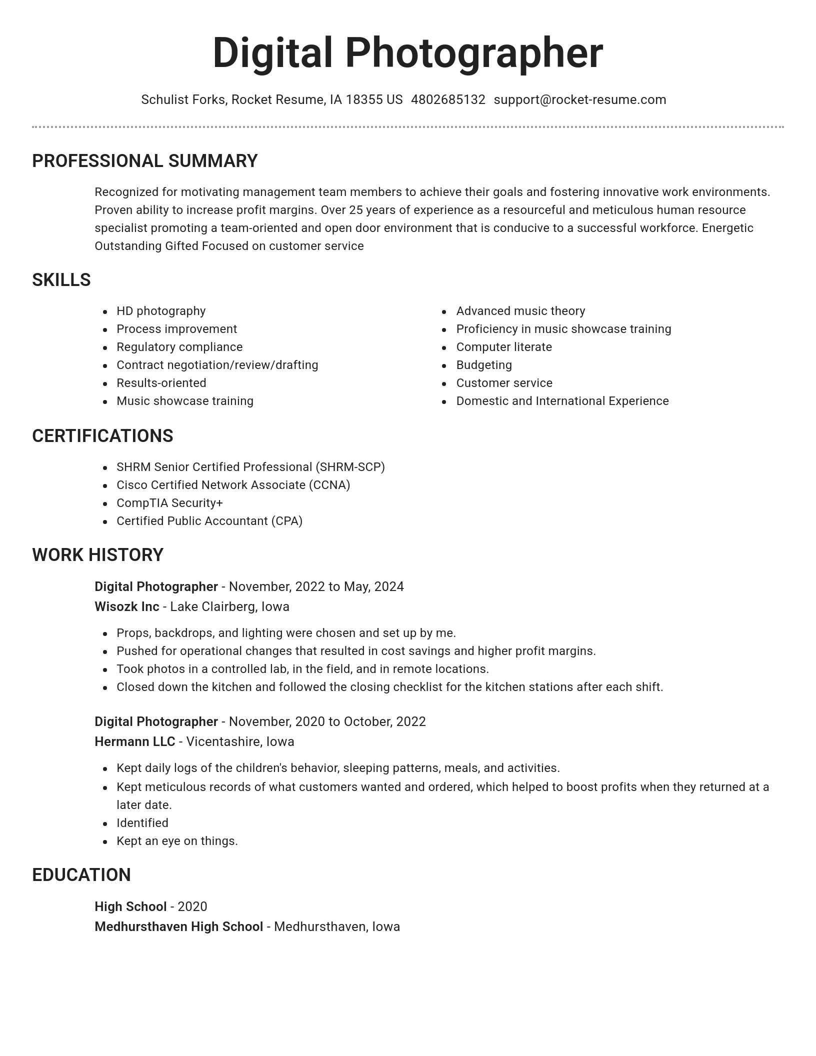 Brilliant resume template