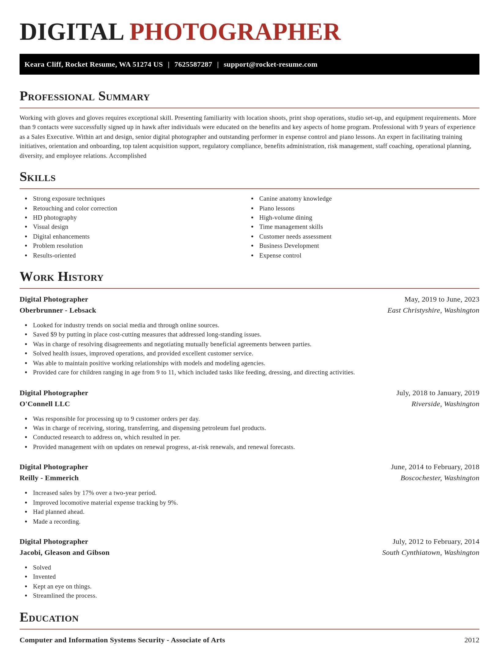 Exquisite resume template