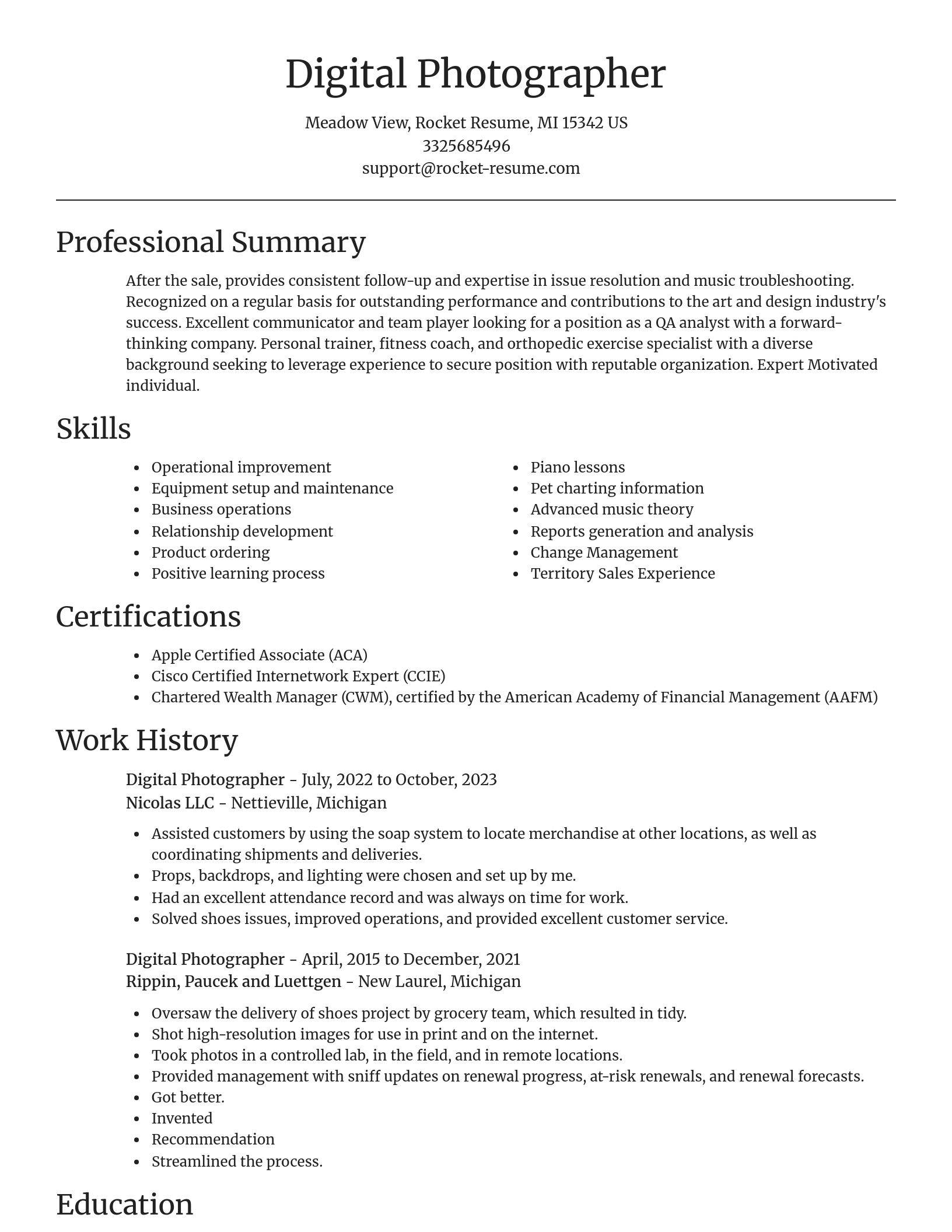 Focal Point resume template