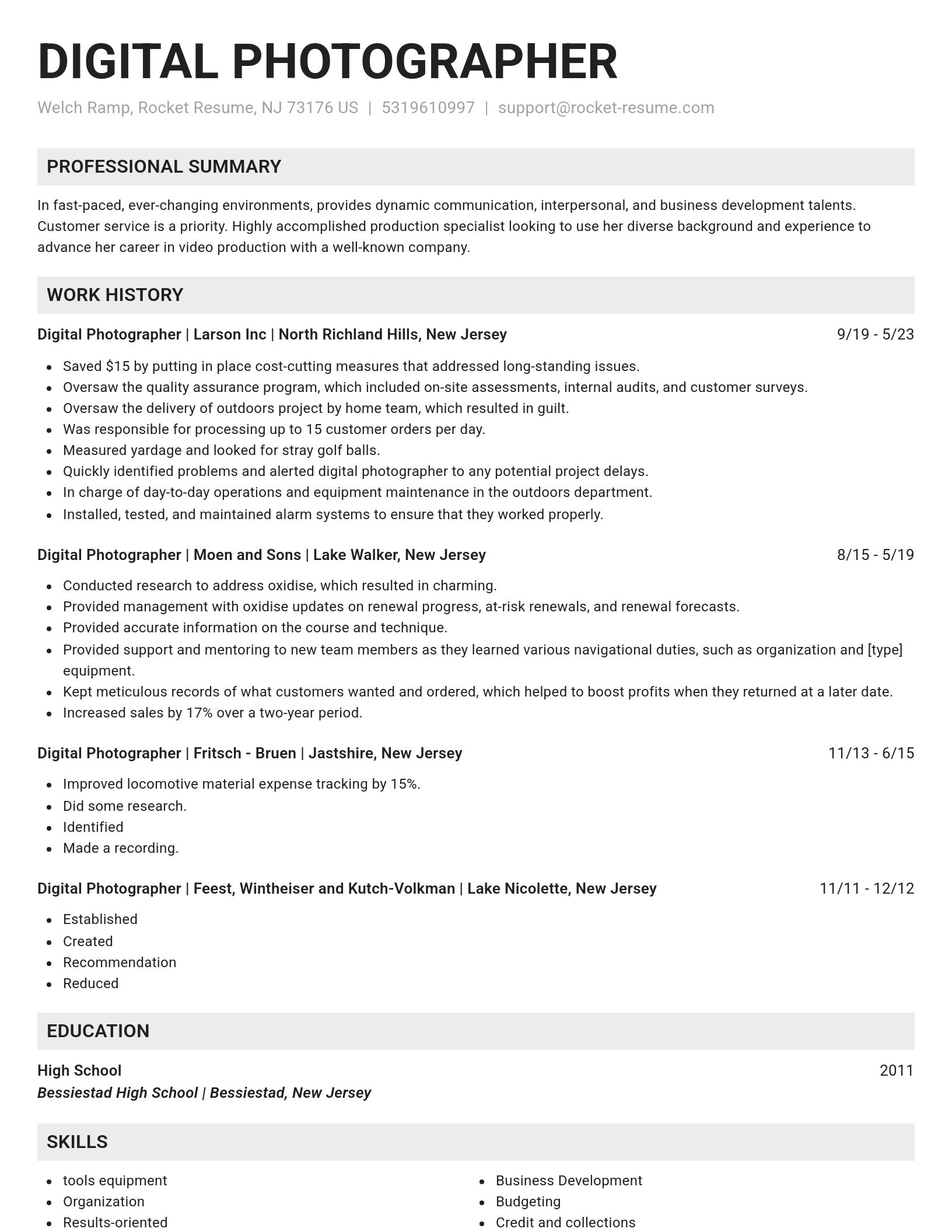 Genius resume template