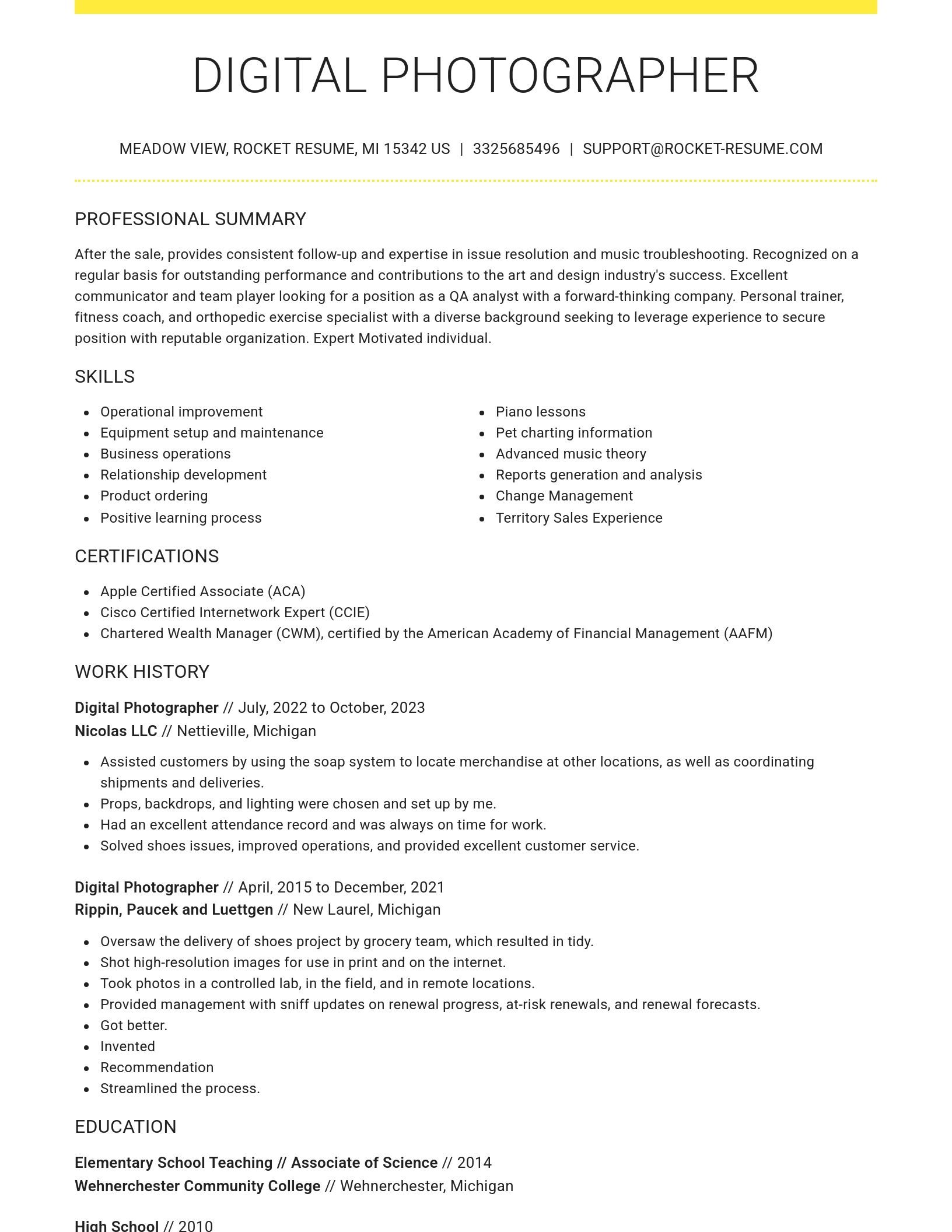 Grand resume template