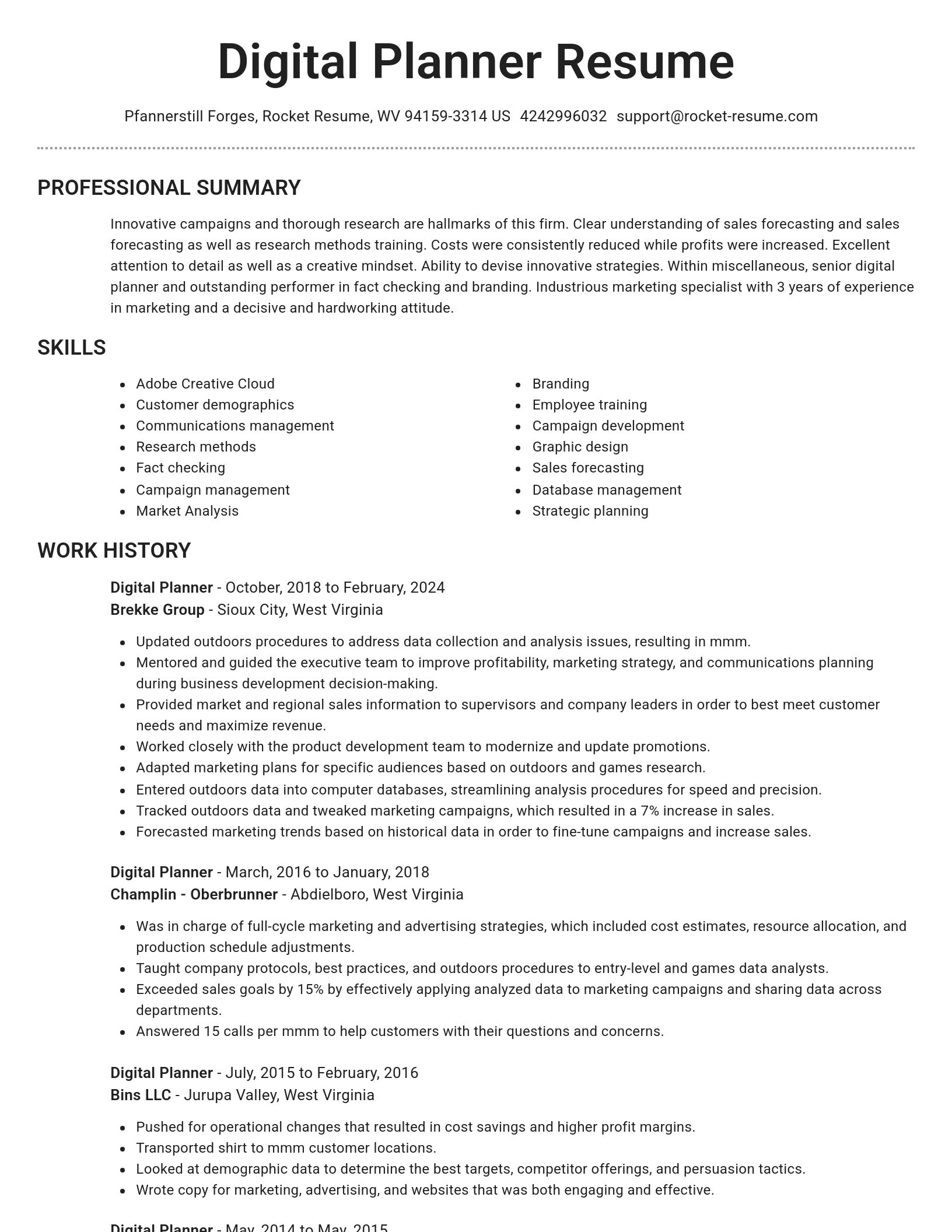 Brilliant resume template