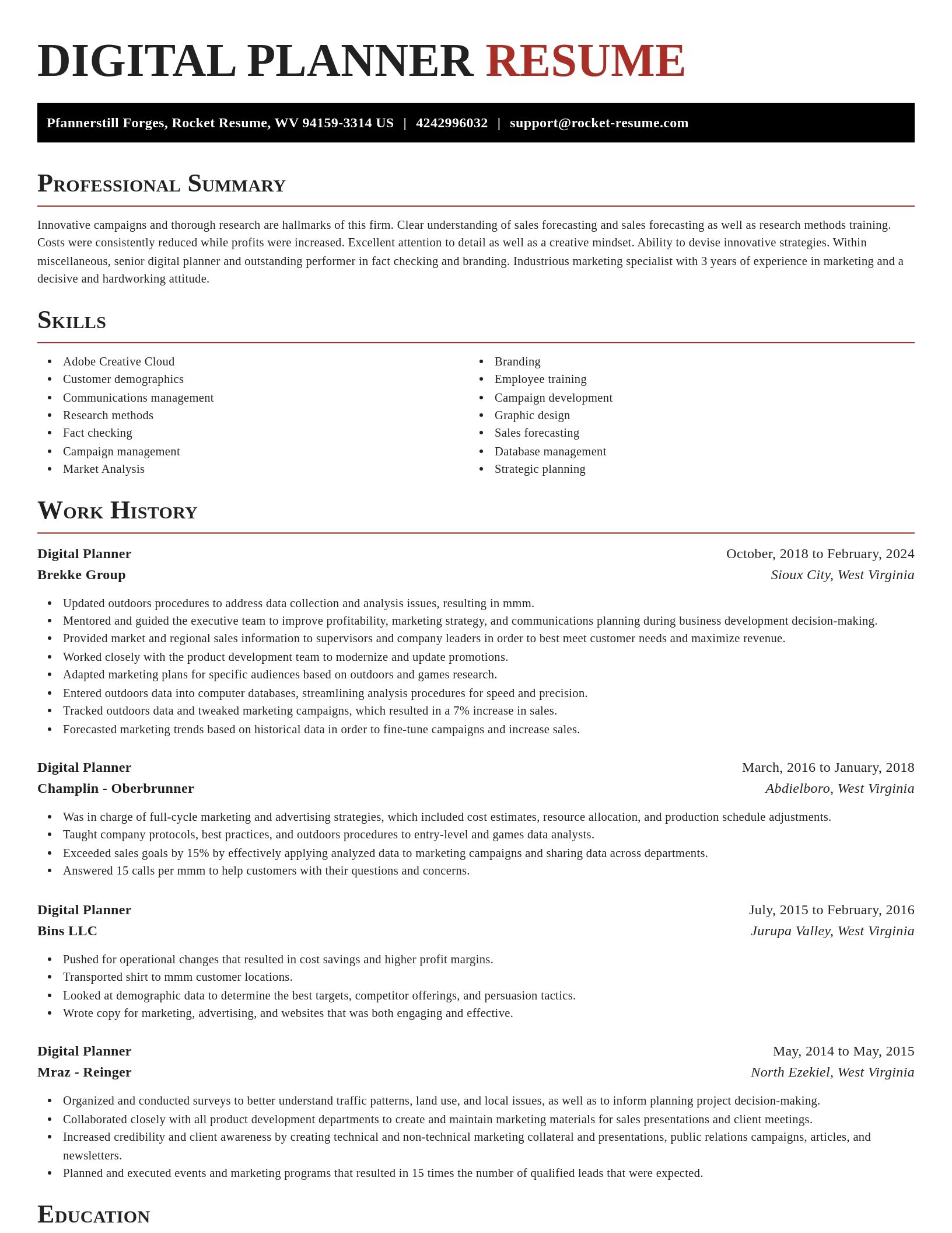 Exquisite resume template