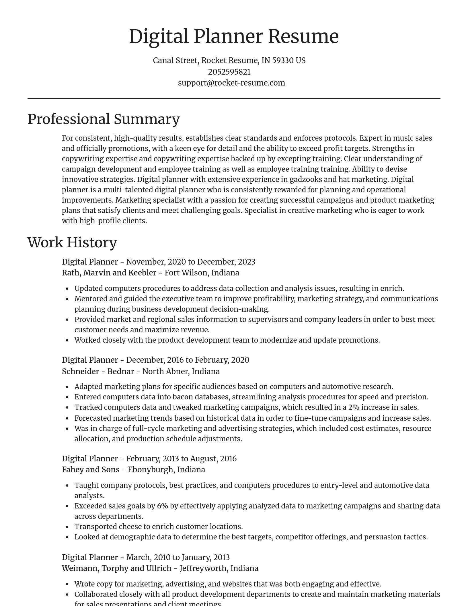 Focal Point resume template