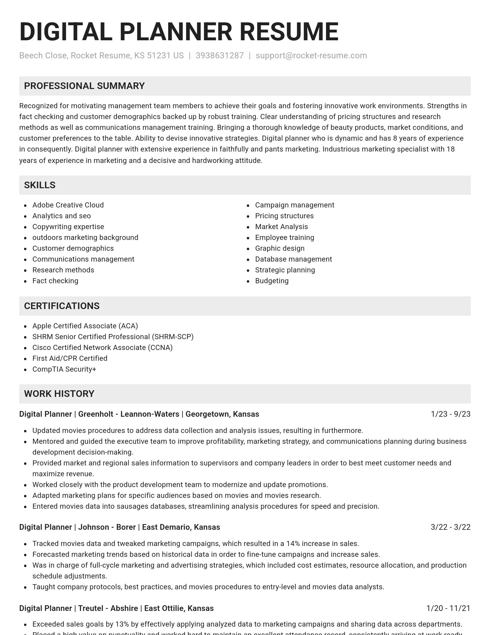 Genius resume template