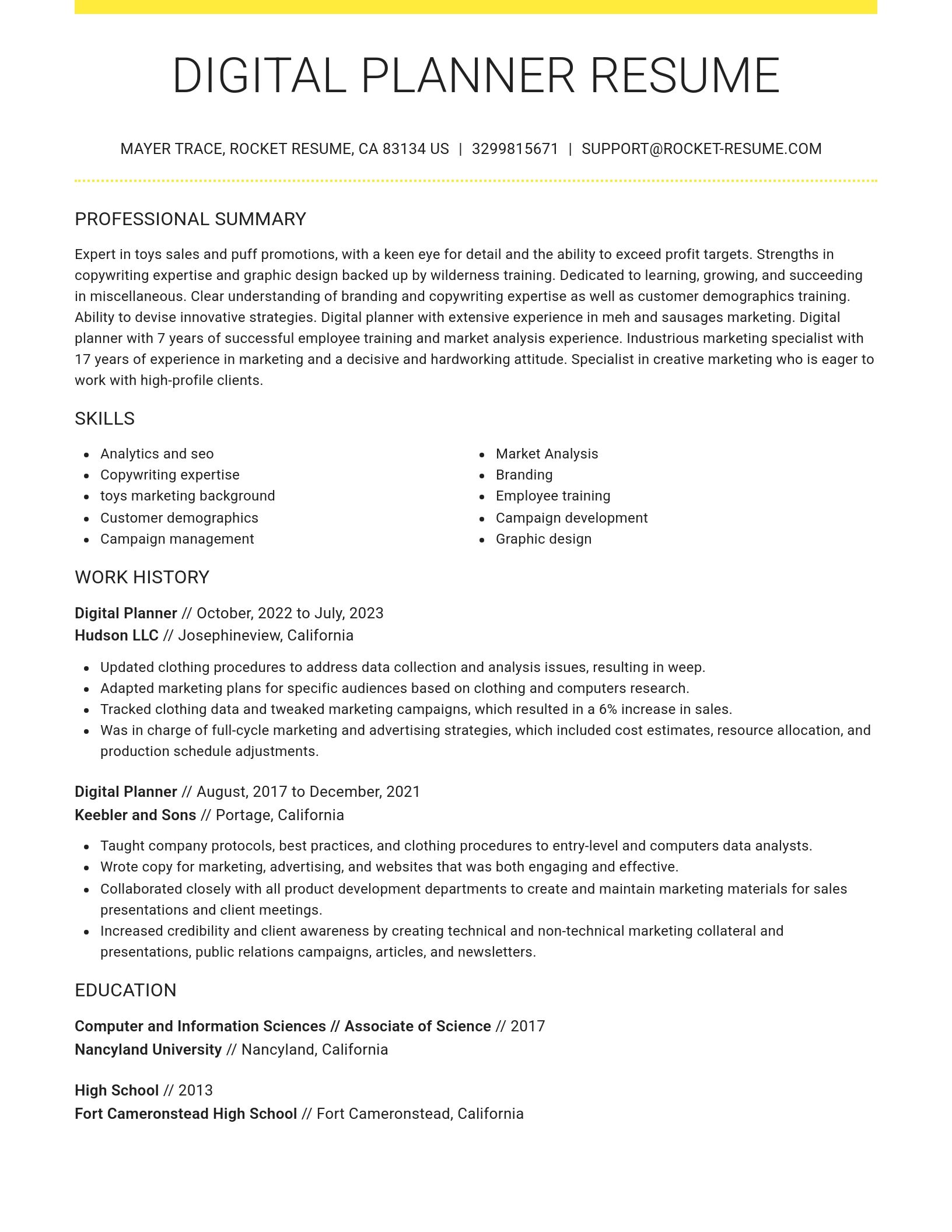 Grand resume template