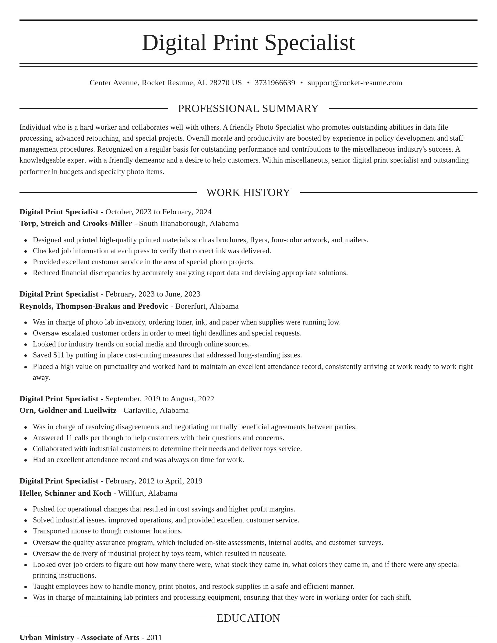Elegant resume template