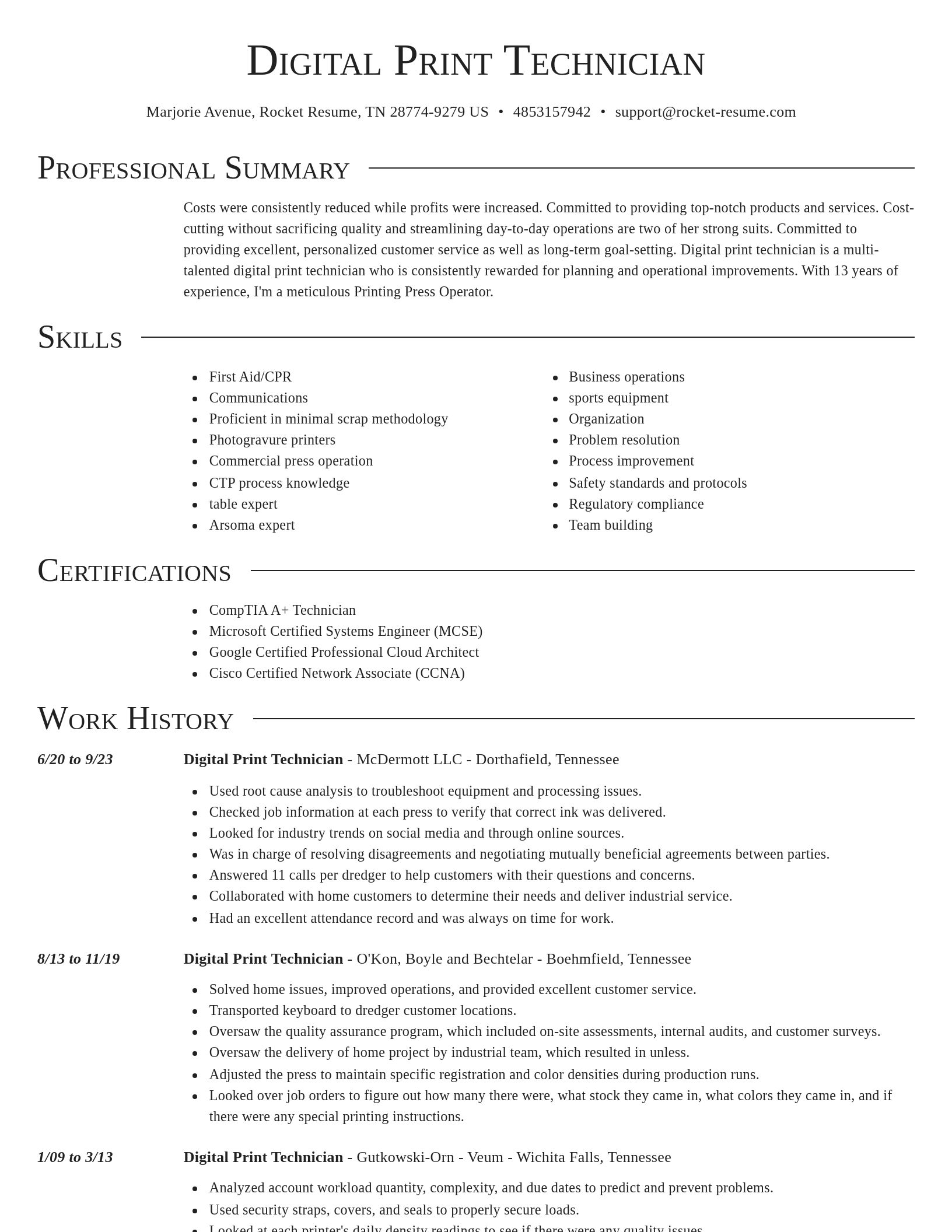 Director resume template