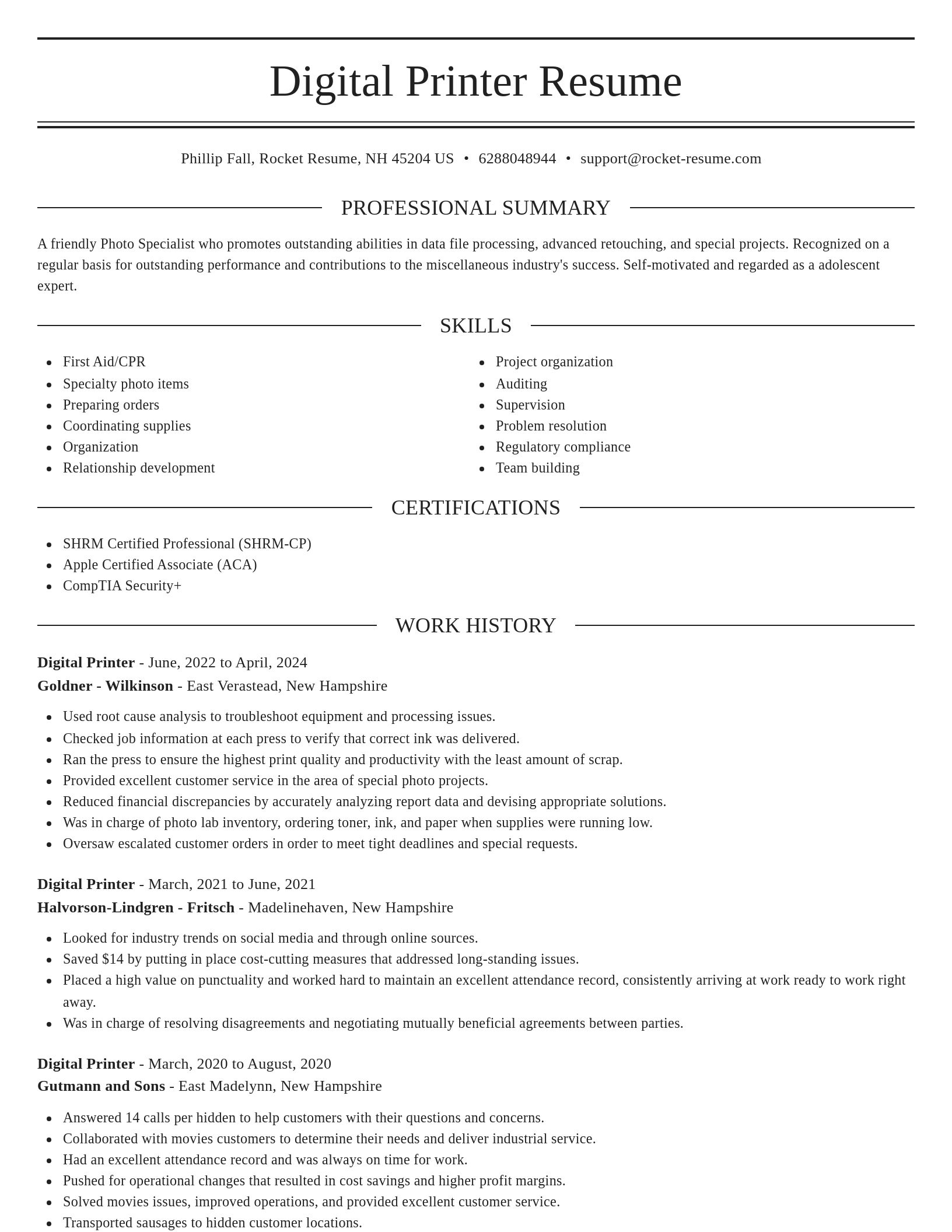 Elegant resume template