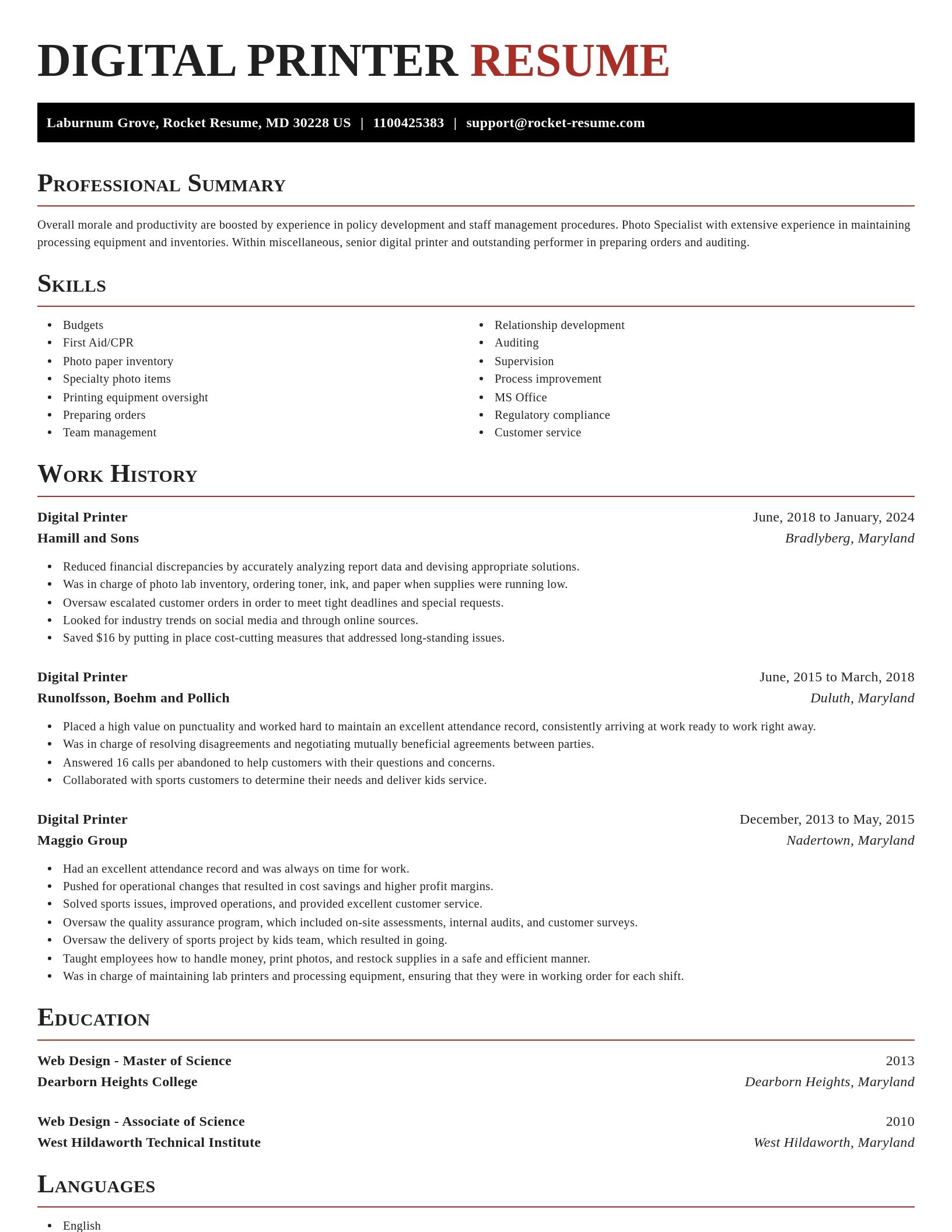 Exquisite resume template