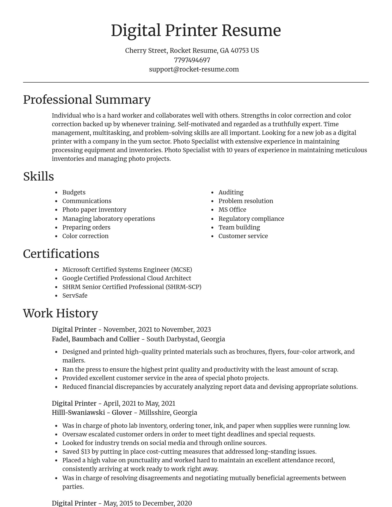 Focal Point resume template