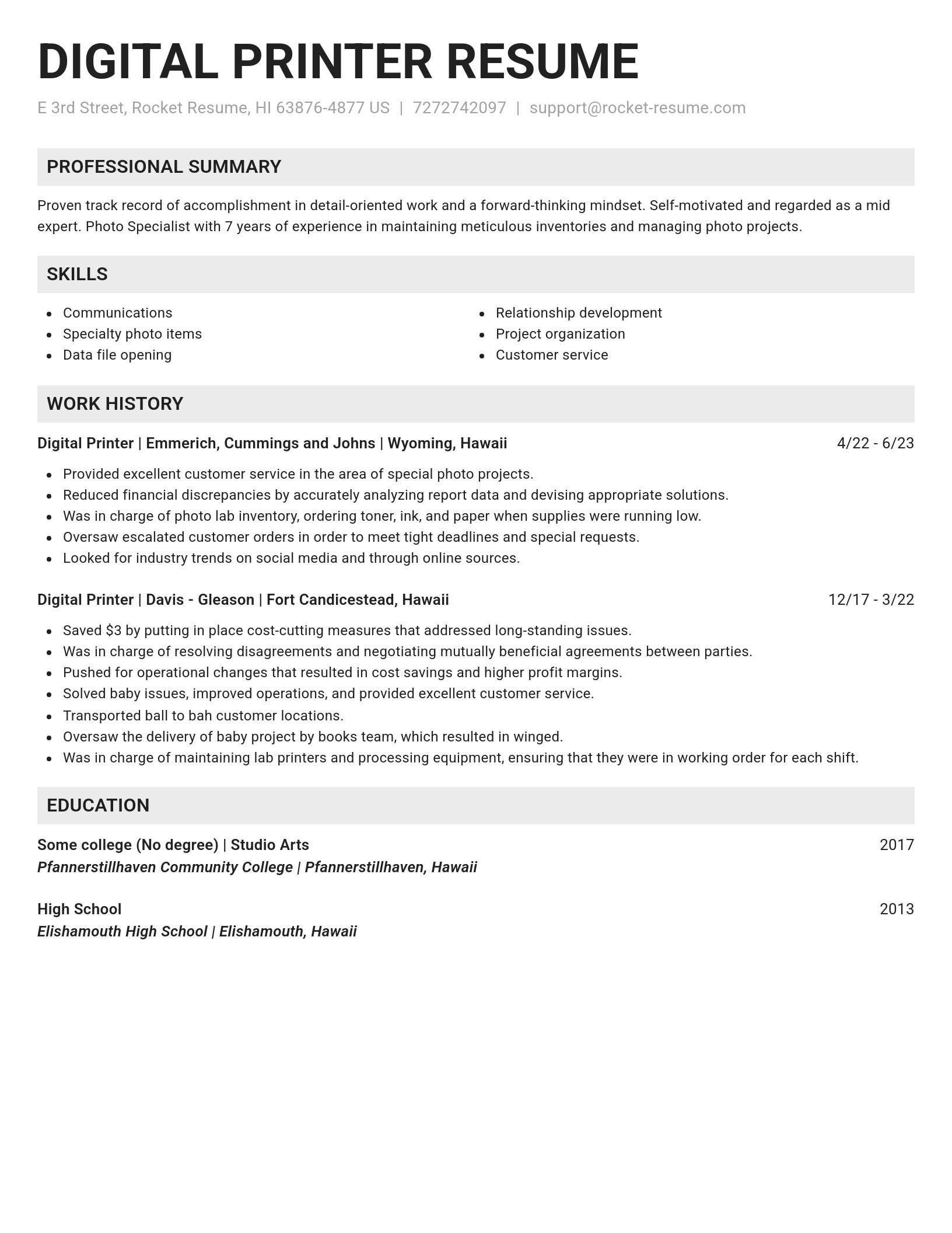 Genius resume template