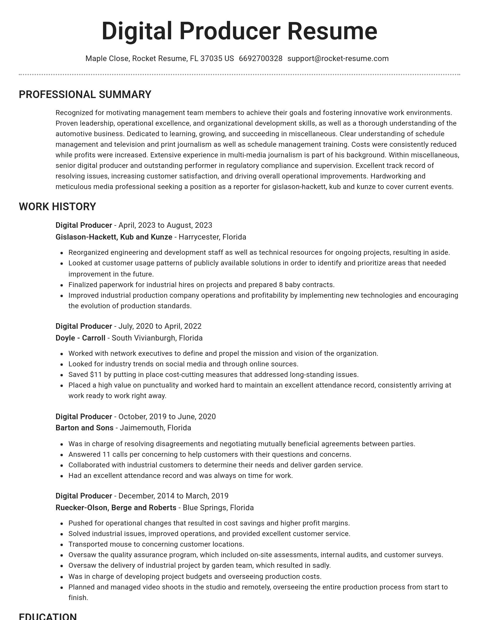 Brilliant resume template