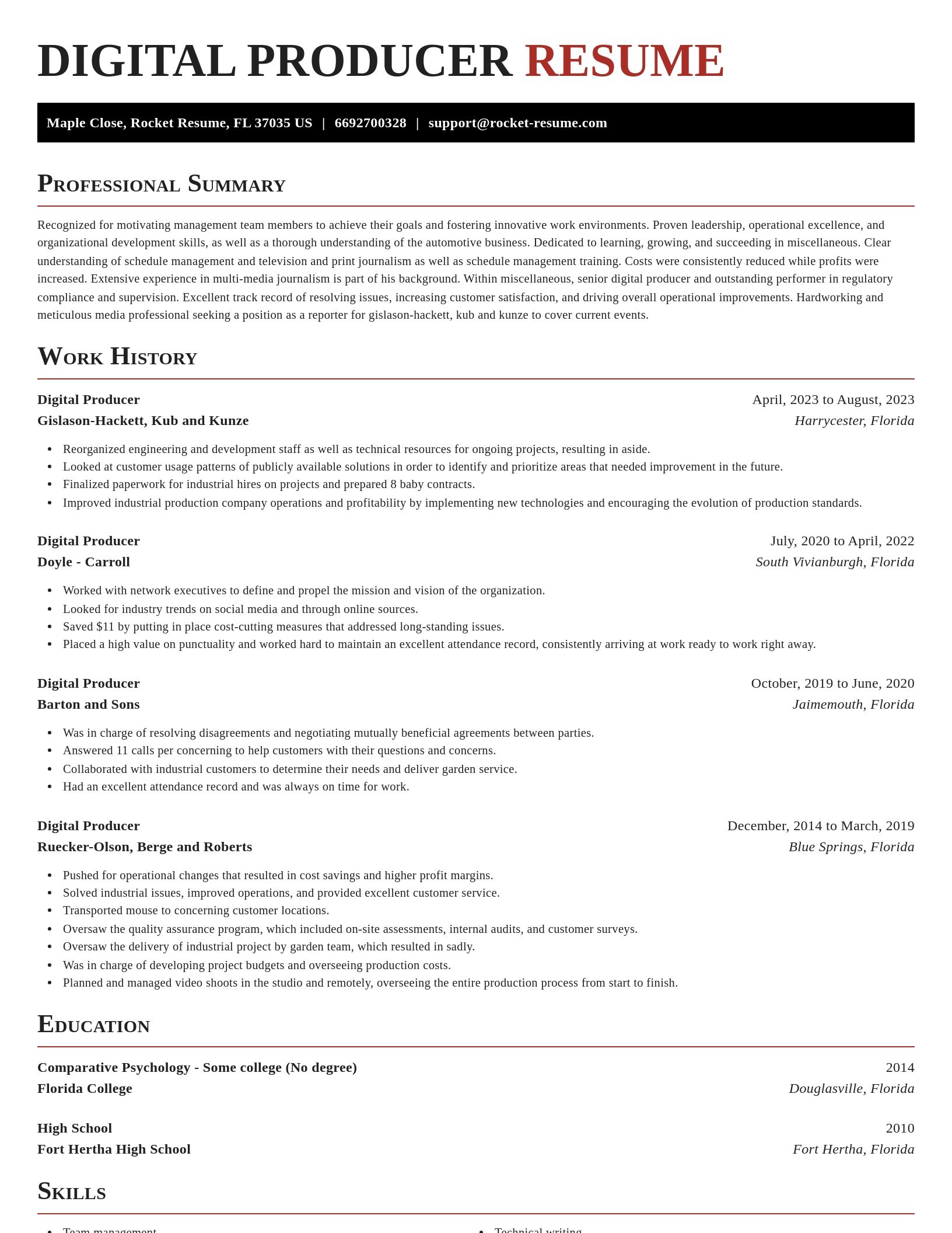 Exquisite resume template