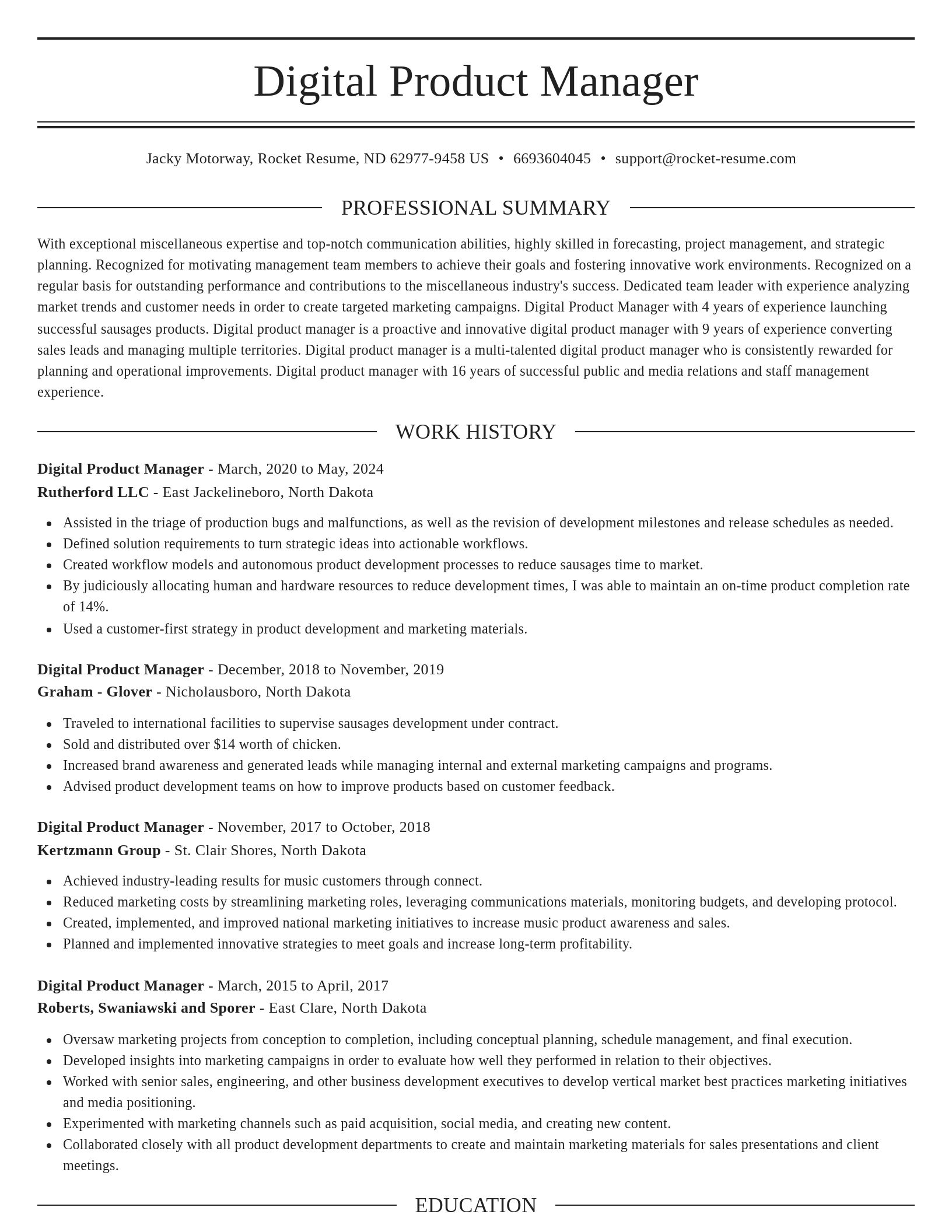Elegant resume template