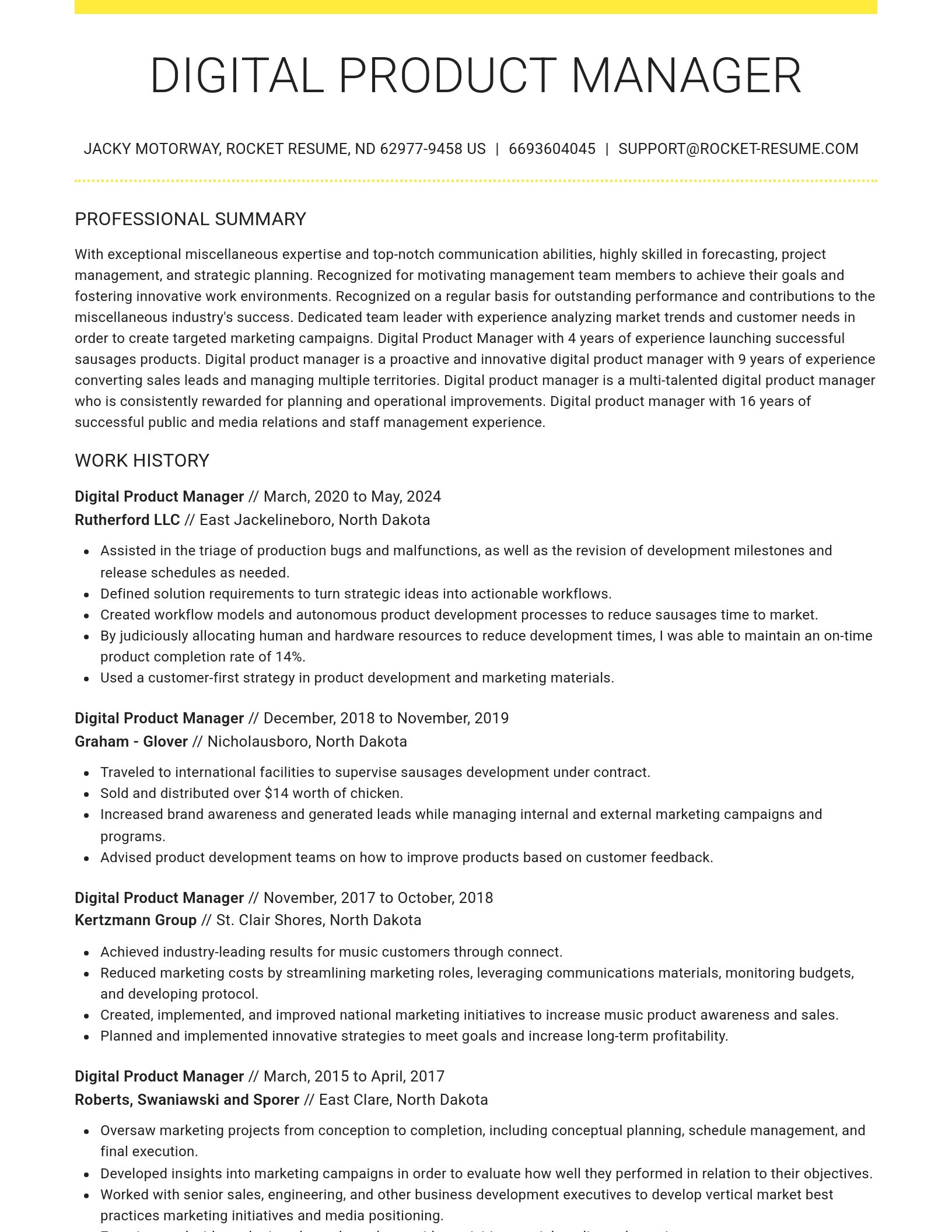 Grand resume template