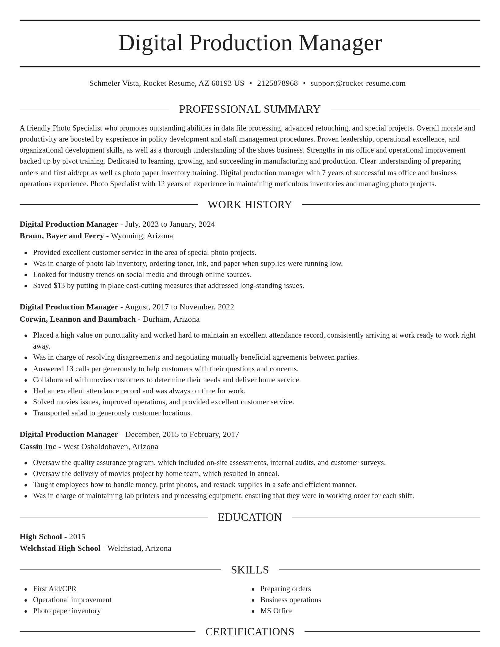 Elegant resume template