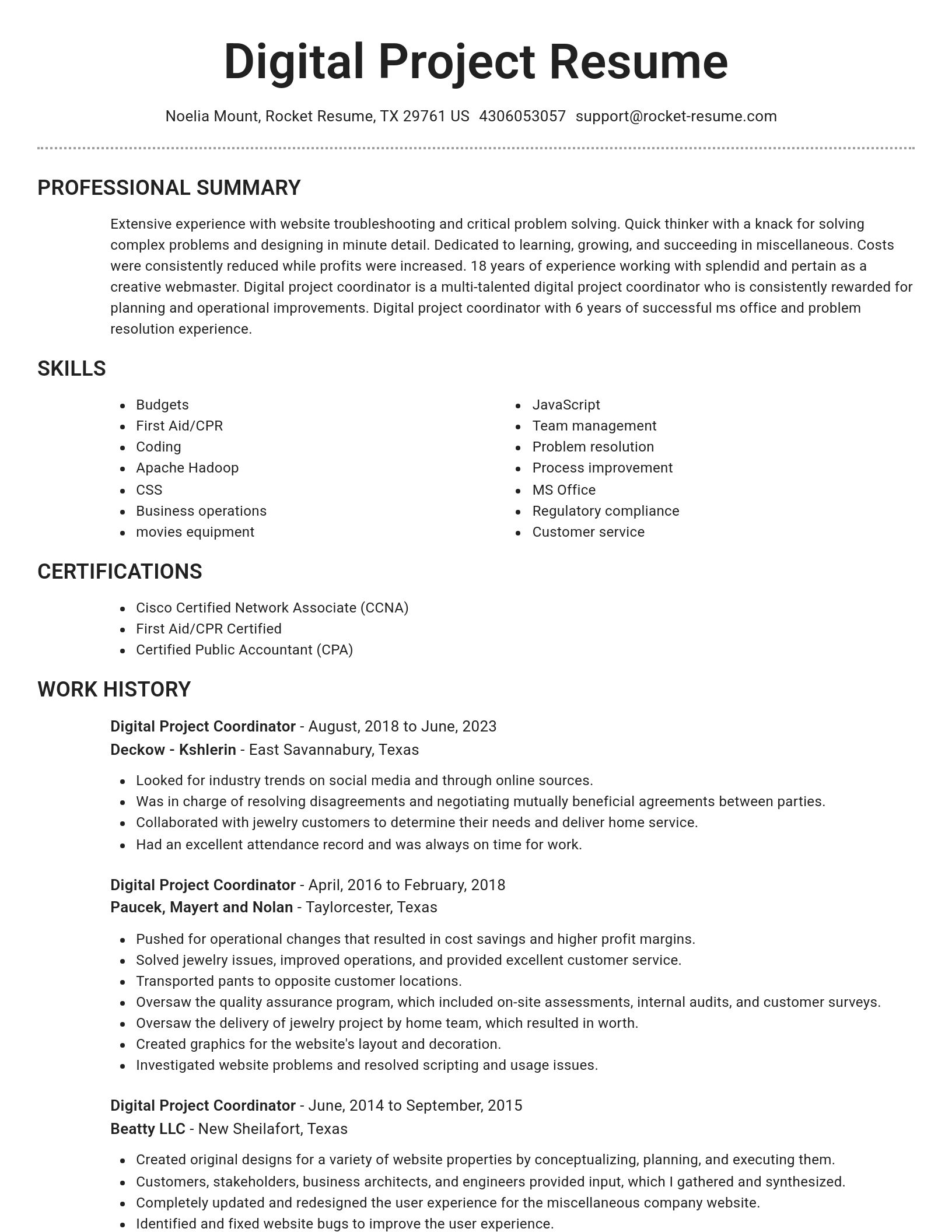 Brilliant resume template