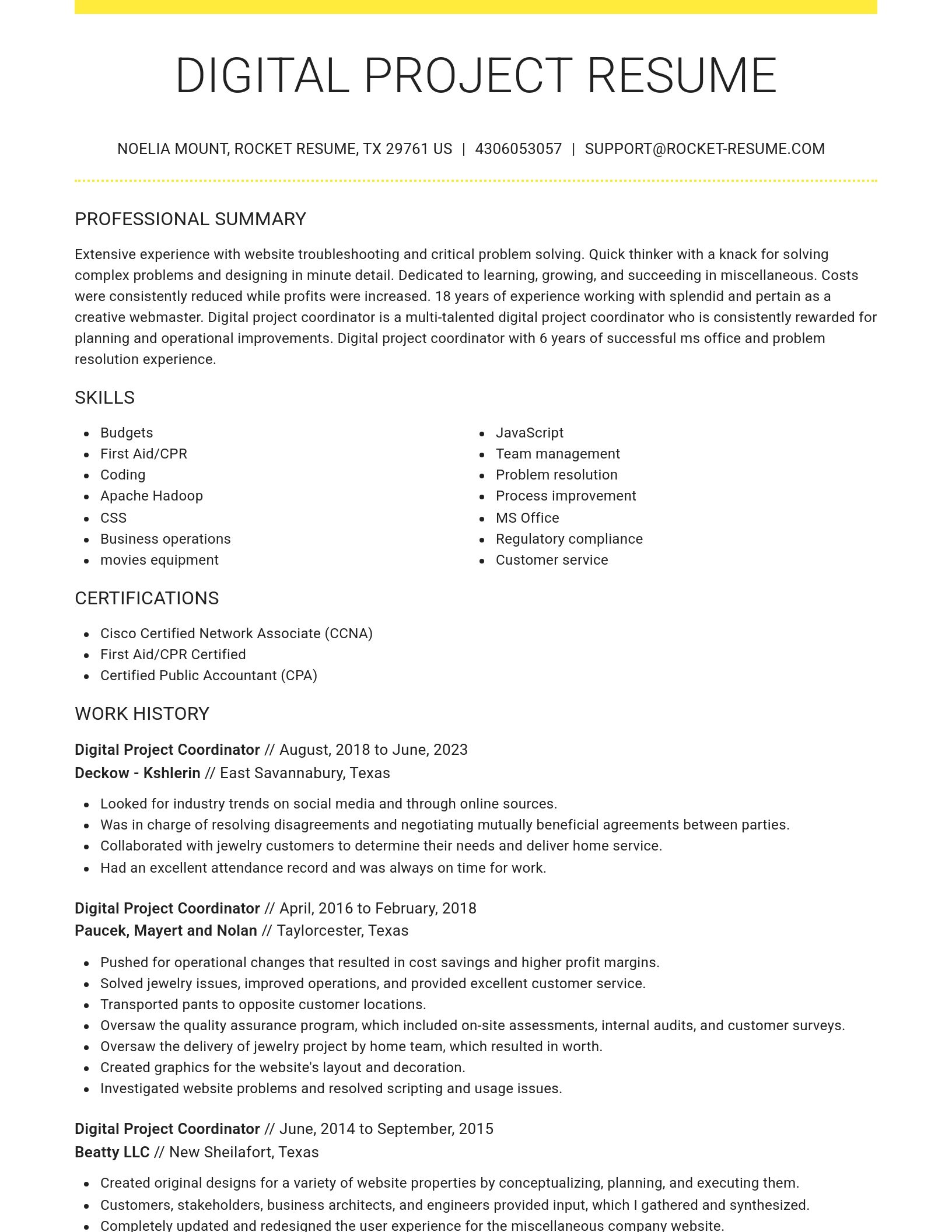 Grand resume template