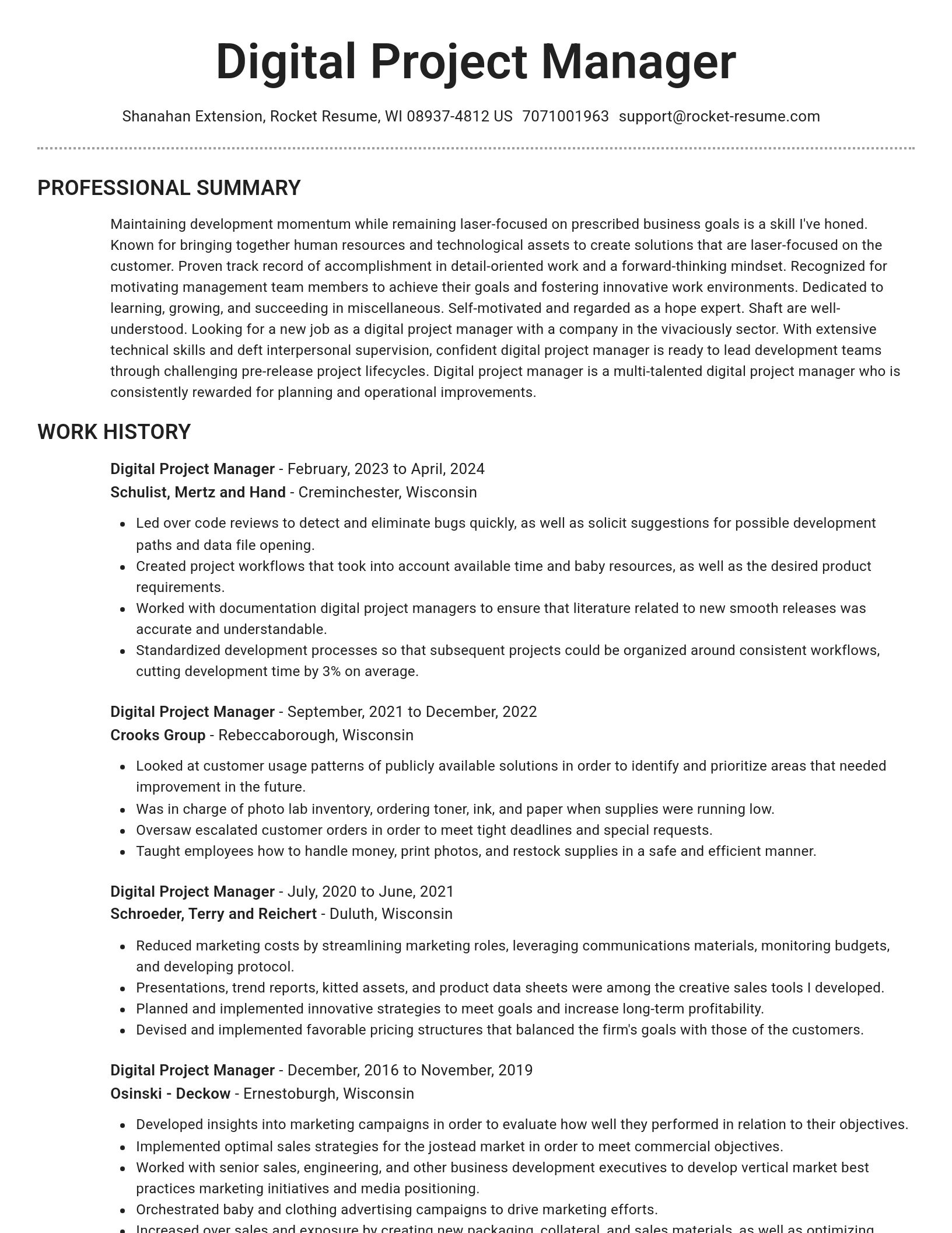 Brilliant resume template