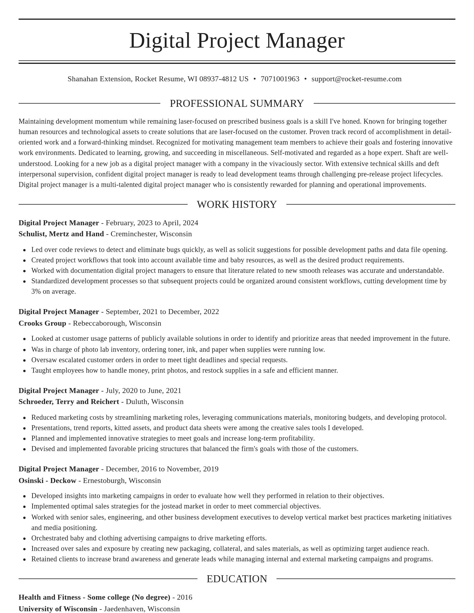 Elegant resume template