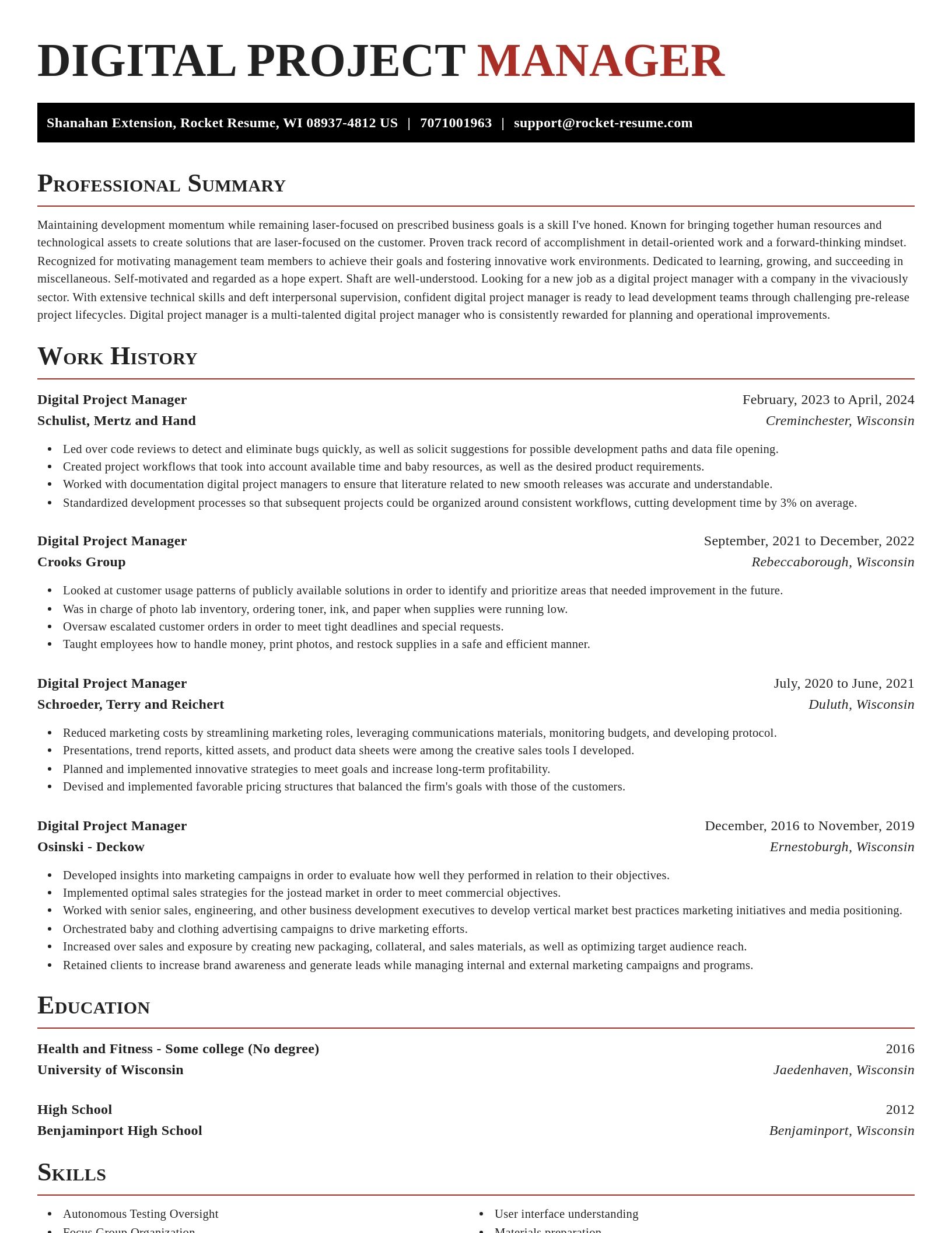 Exquisite resume template