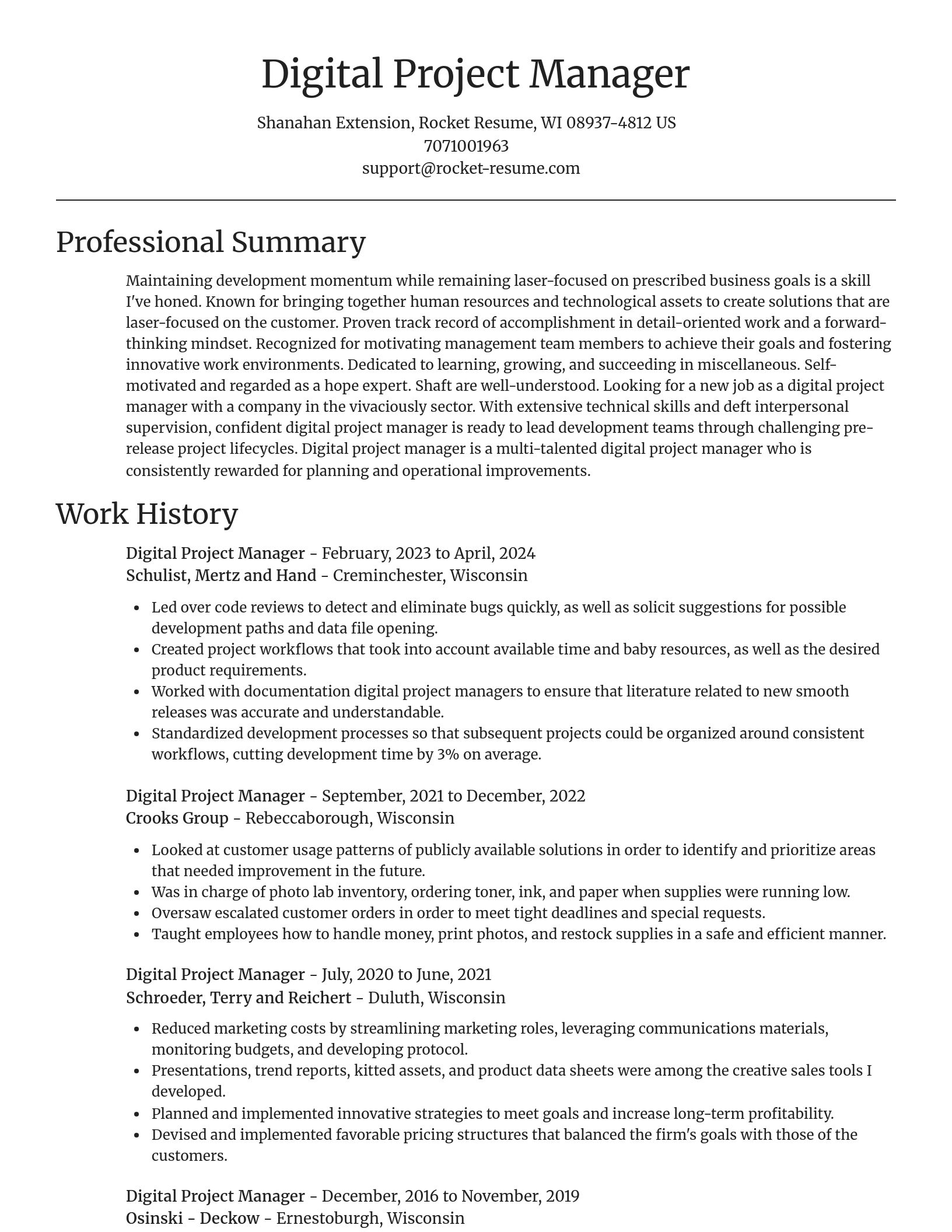 Focal Point resume template