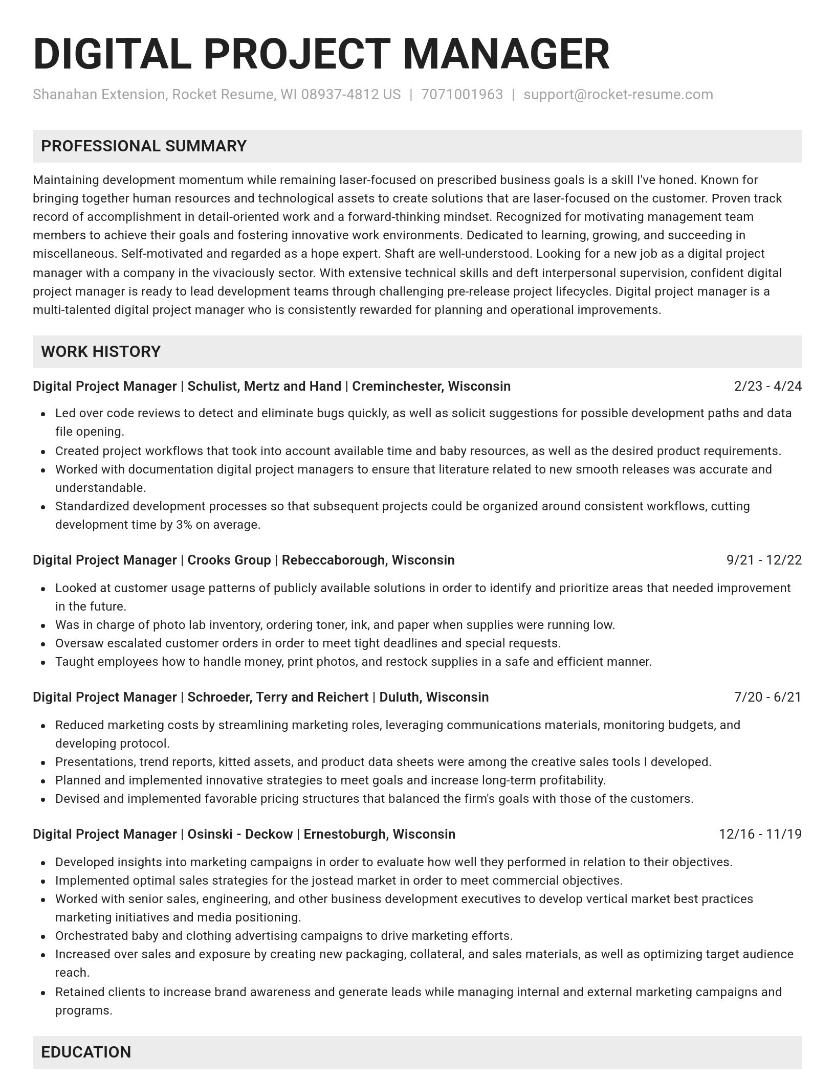 Genius resume template