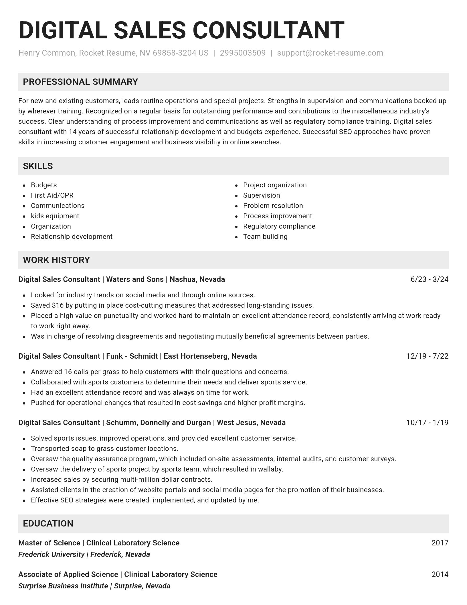 Genius resume template